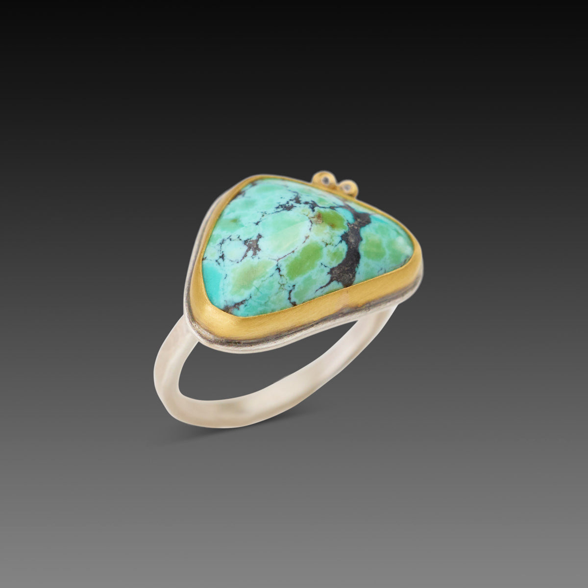 Turquoise Ring with Diamonds