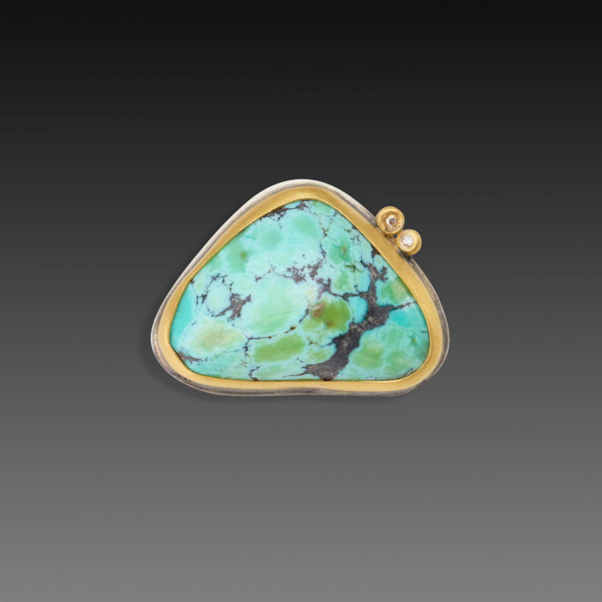 Turquoise Ring with Diamonds