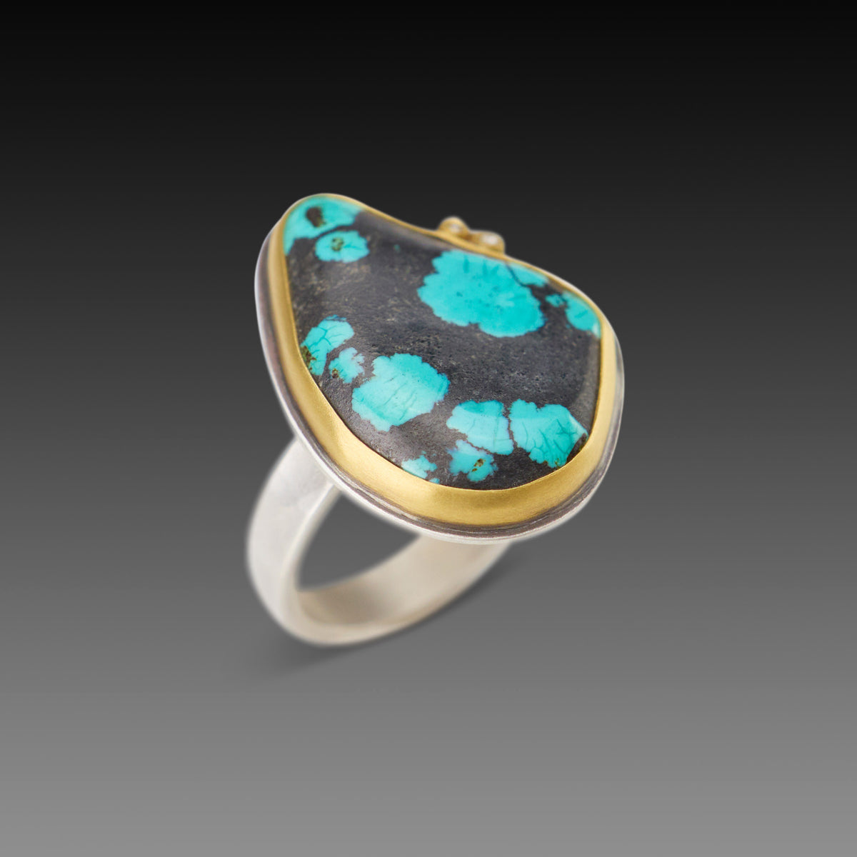 Turquoise Ring with Diamonds