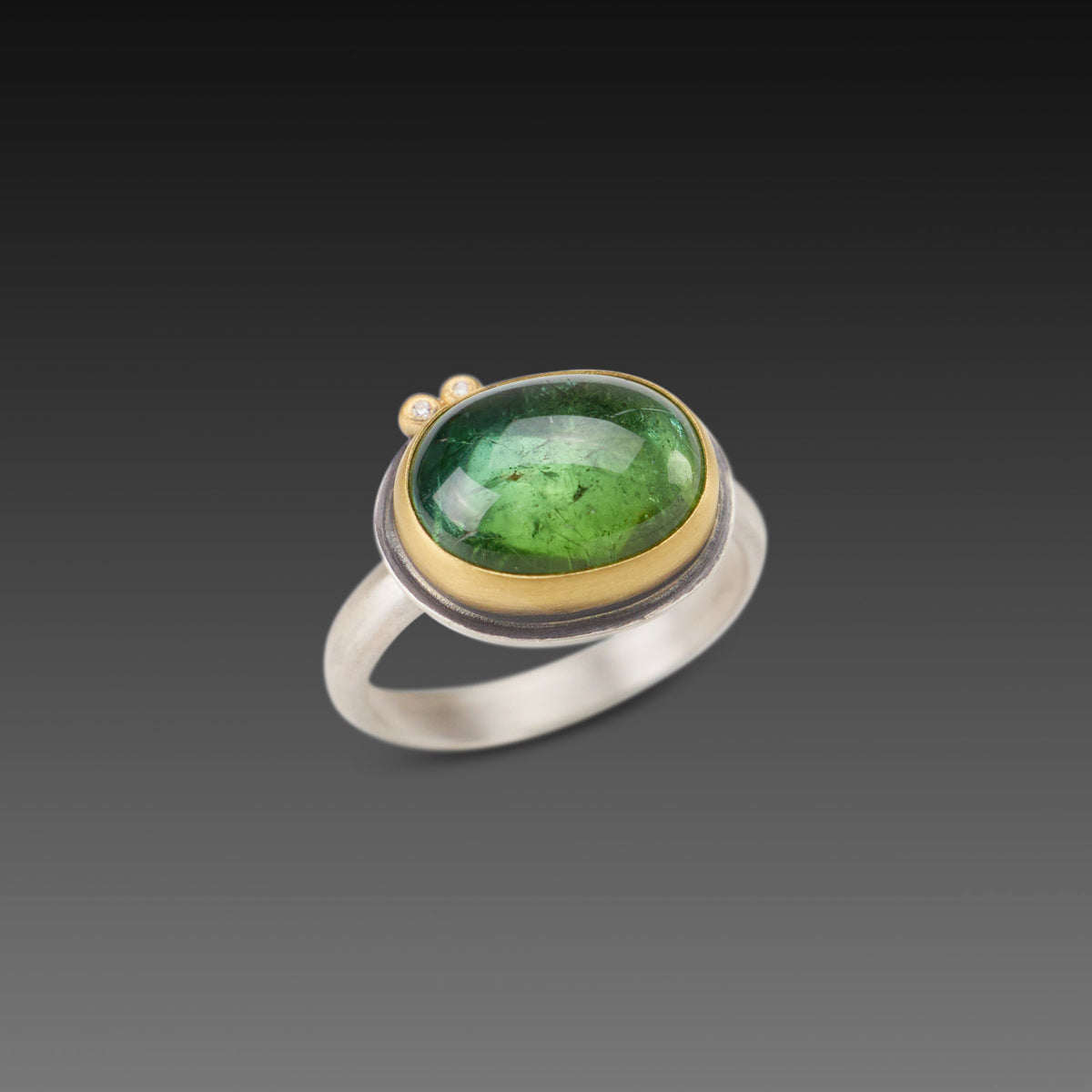 Smooth Green Tourmaline Ring