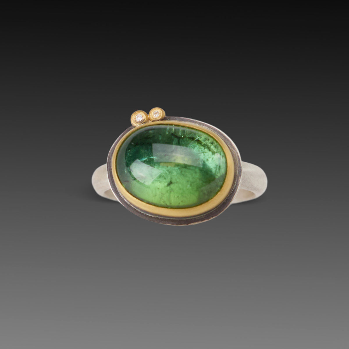 Smooth Green Tourmaline Ring