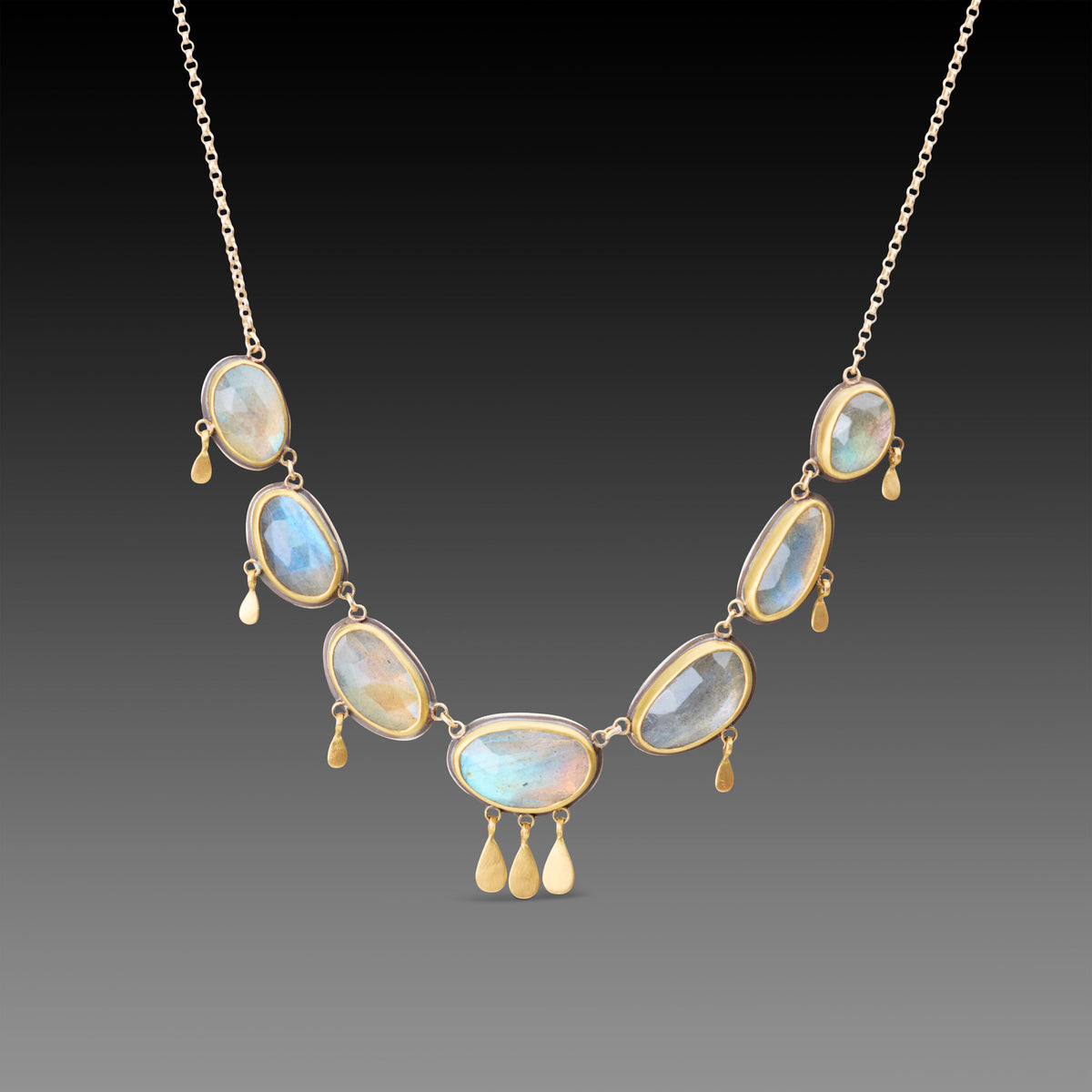 Luminous Labradorite Fringe Necklace