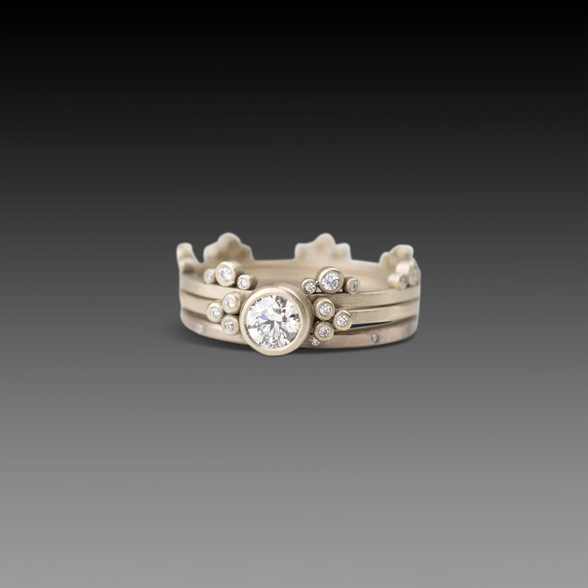 White Gold Diamond Stack