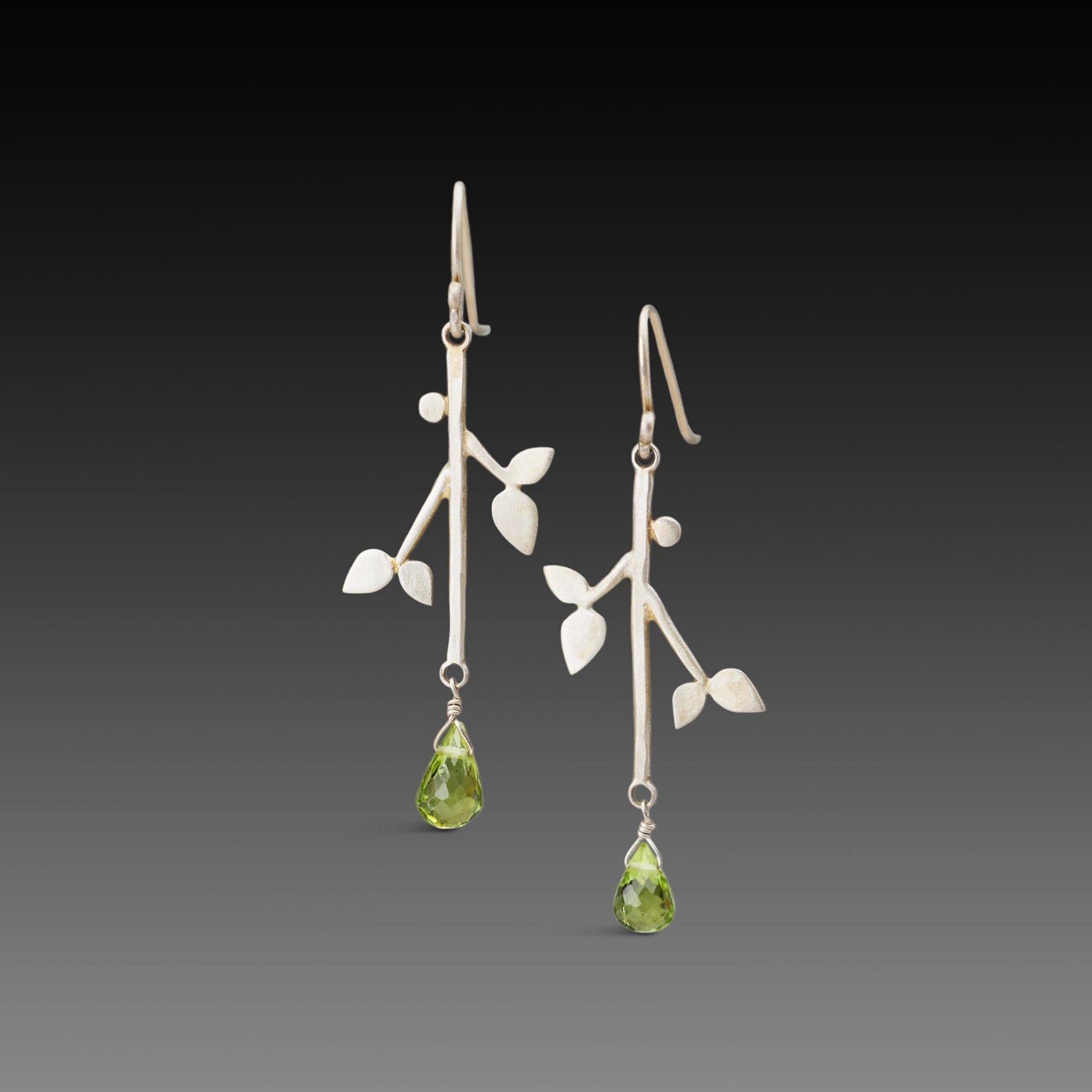 Peridot Branch Earrings