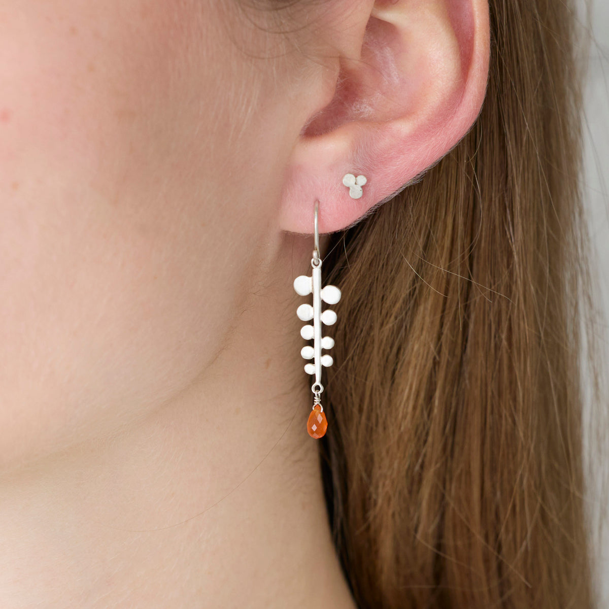 Carnelian Fern Earrings