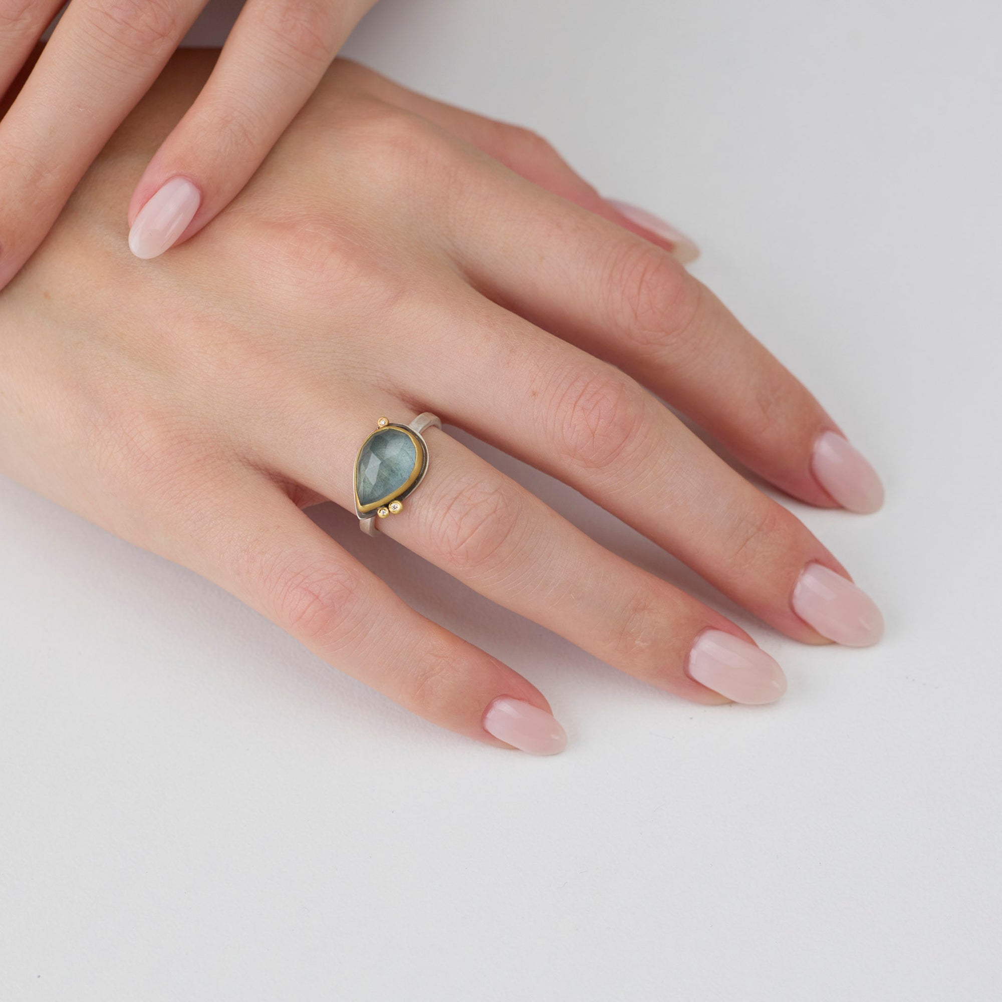 Moss Aquamarine Ring