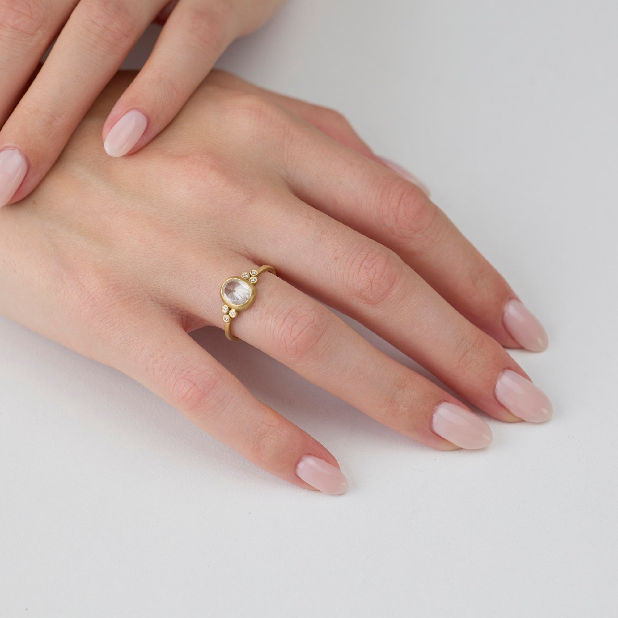 Glowing Gray Diamond Ring