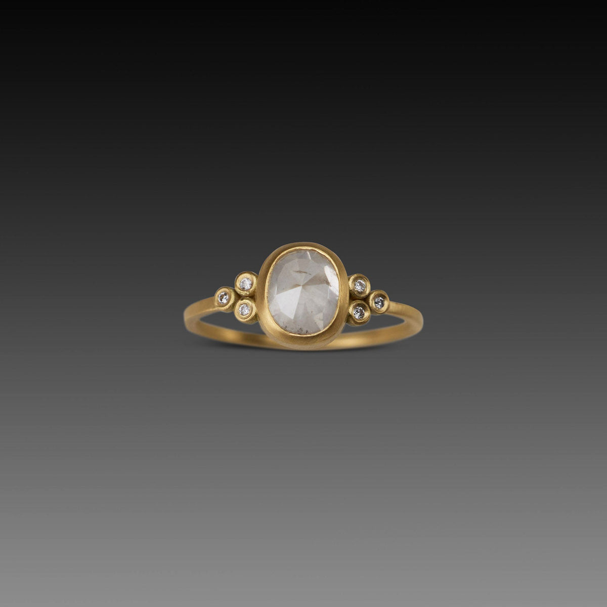 Glowing Gray Diamond Ring