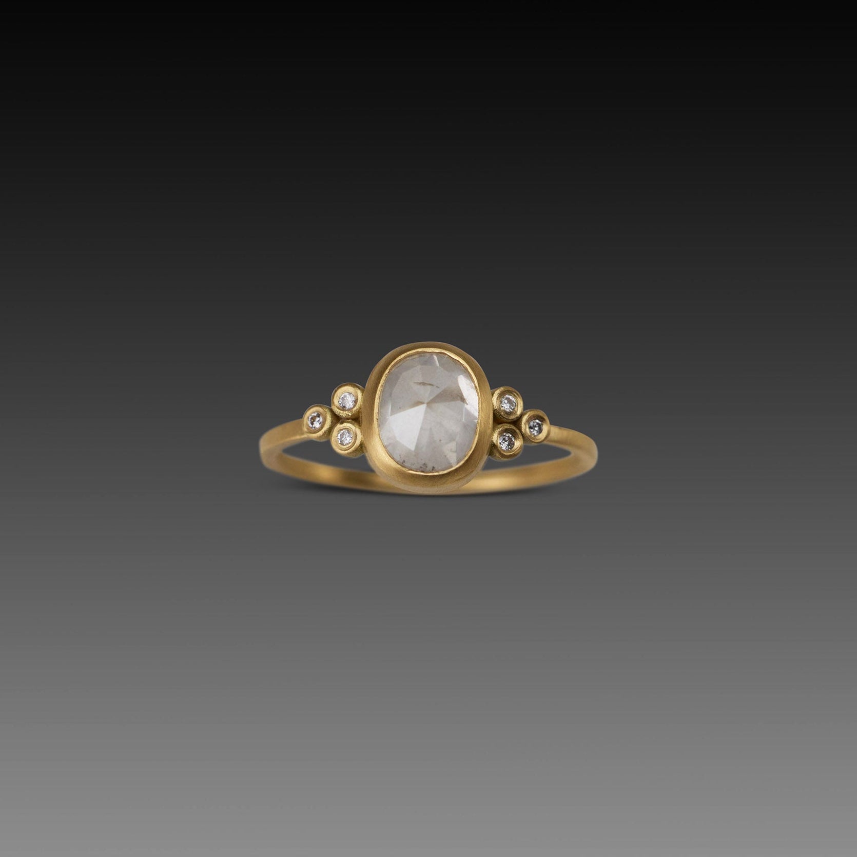 Glowing Gray Diamond Ring