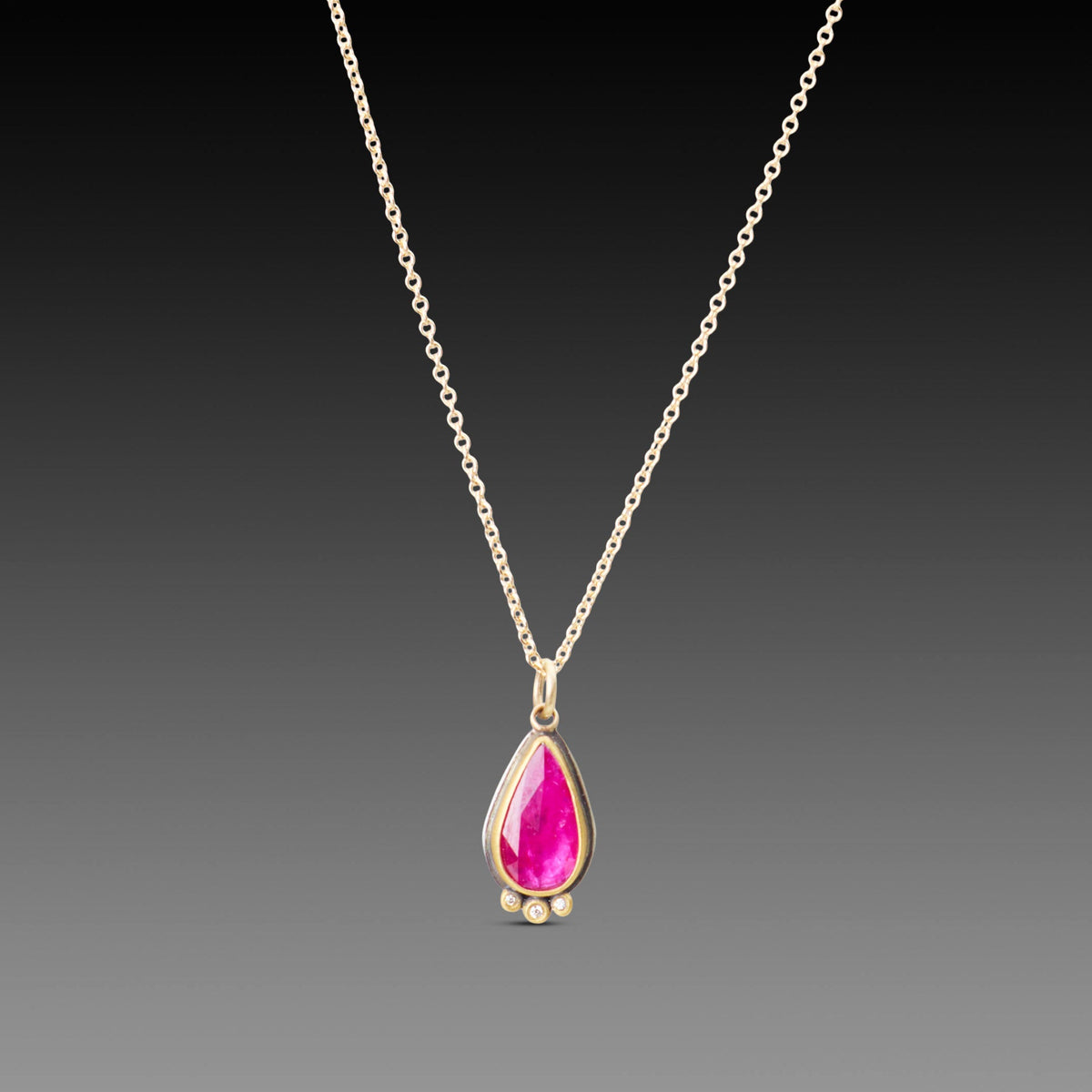 Ruby Teardrop Necklace