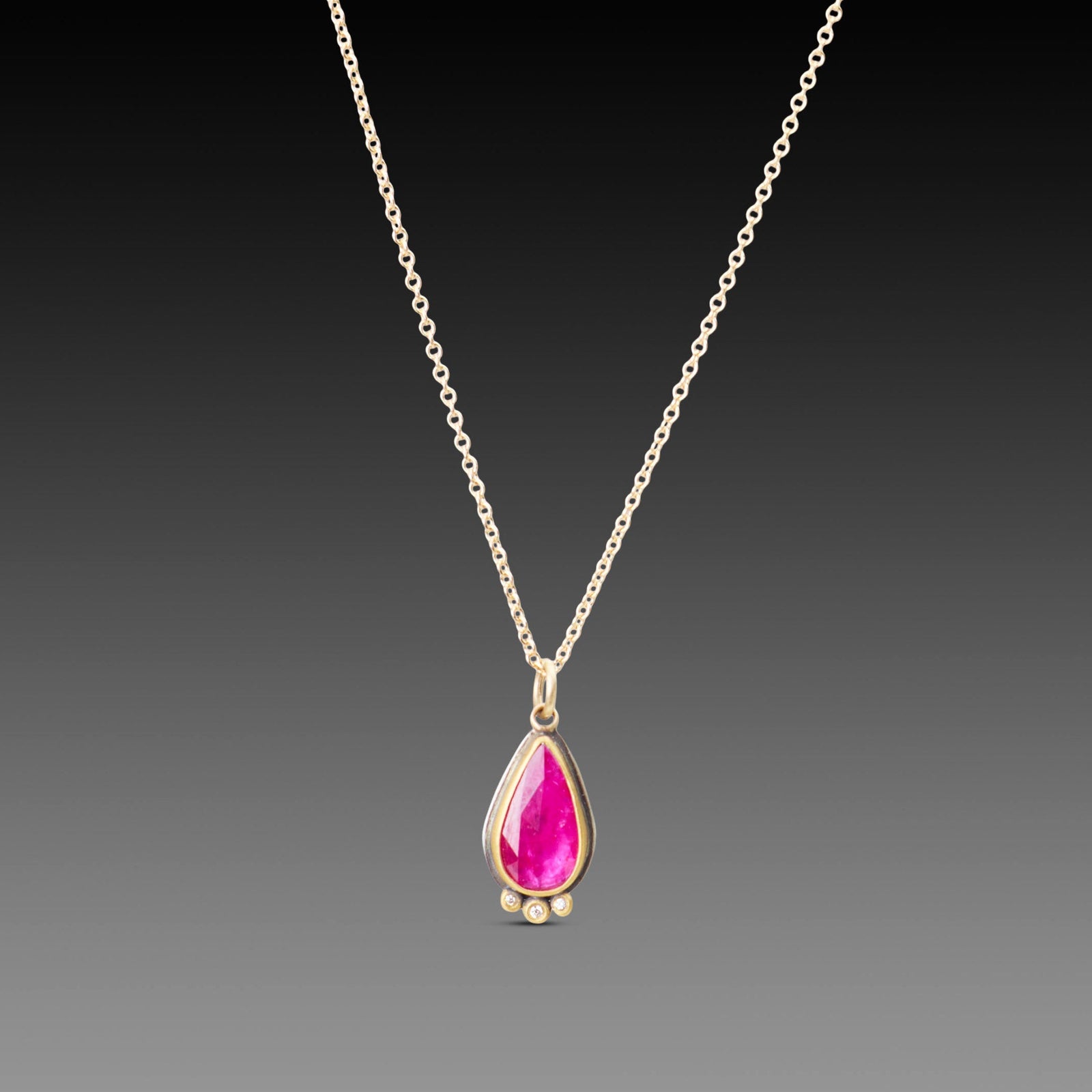 Ruby Teardrop Necklace