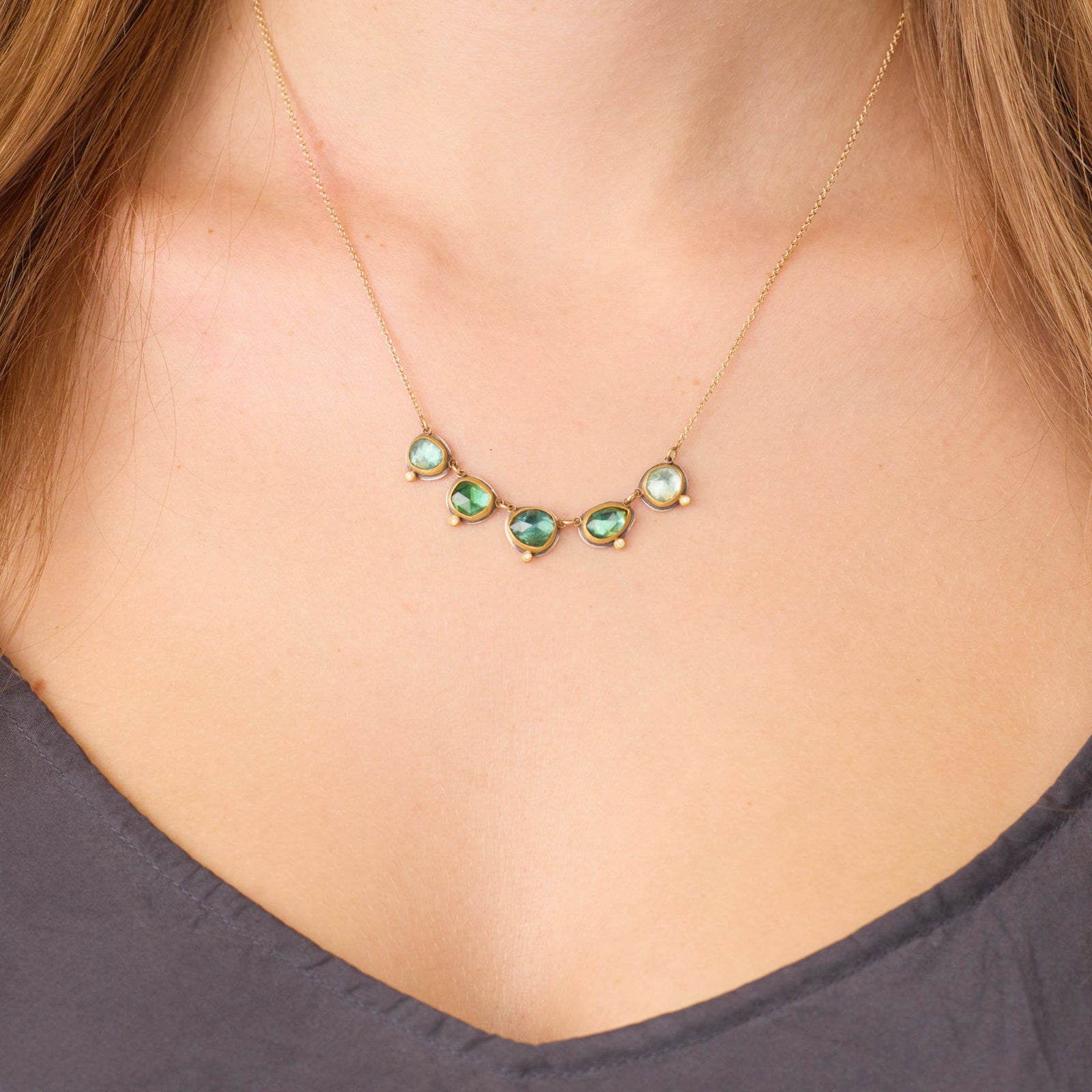 Linked Tourmaline Necklace