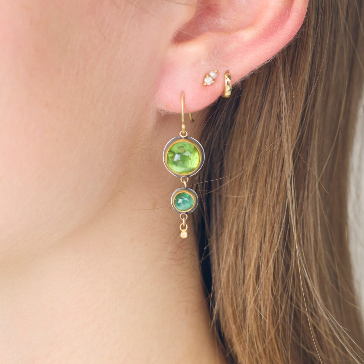 Double Drop Tourmaline Earrings