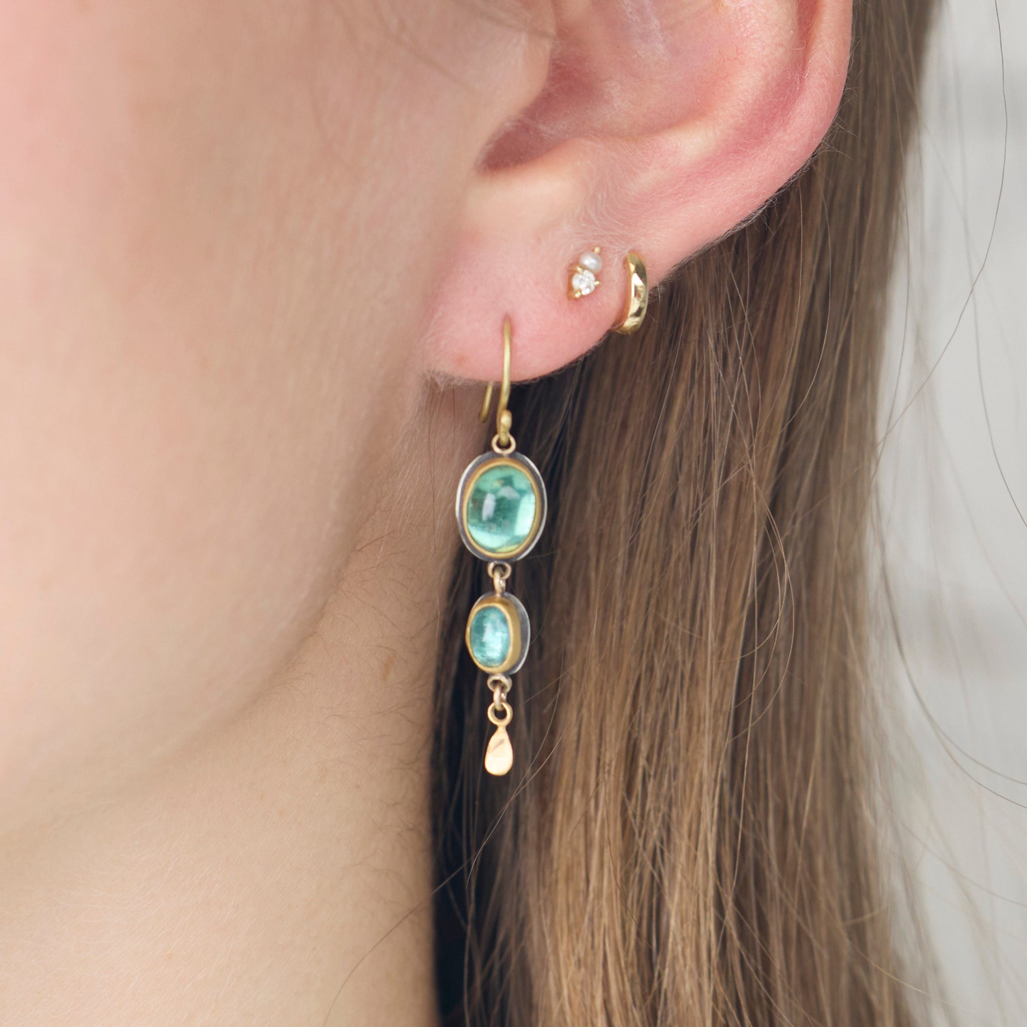 Double Drop Tourmaline Earrings