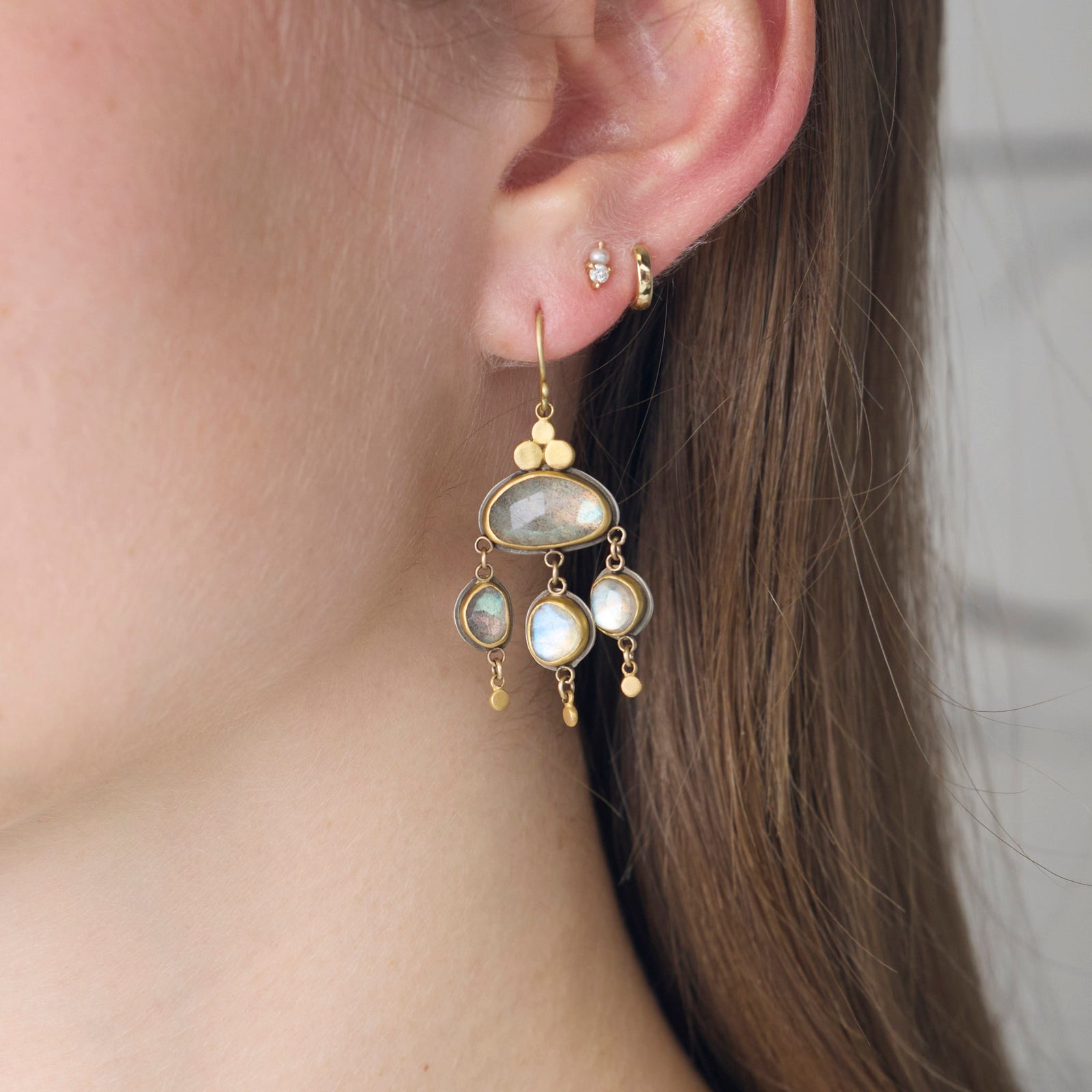 Labradorite Chandelier Earrings