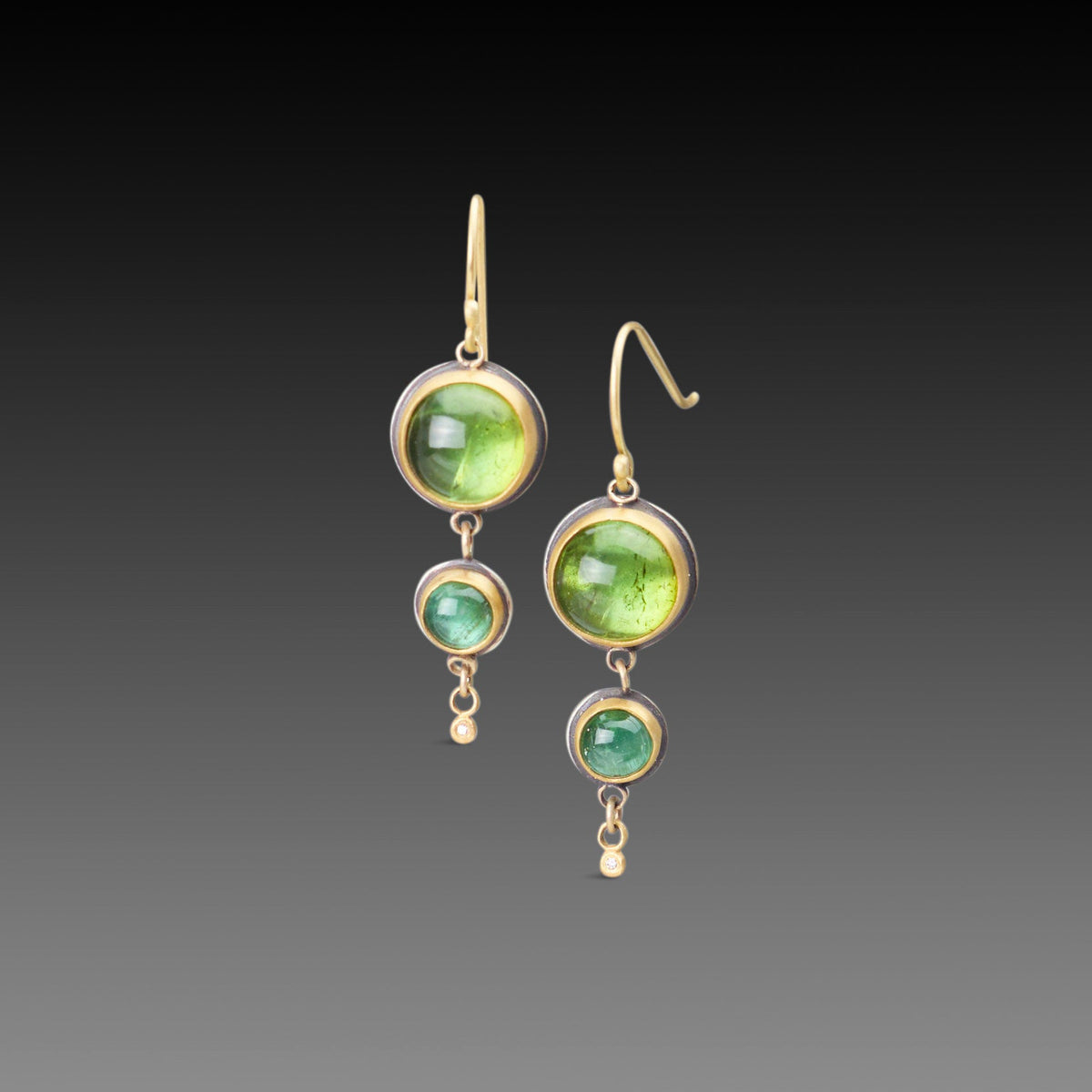 Double Drop Tourmaline Earrings