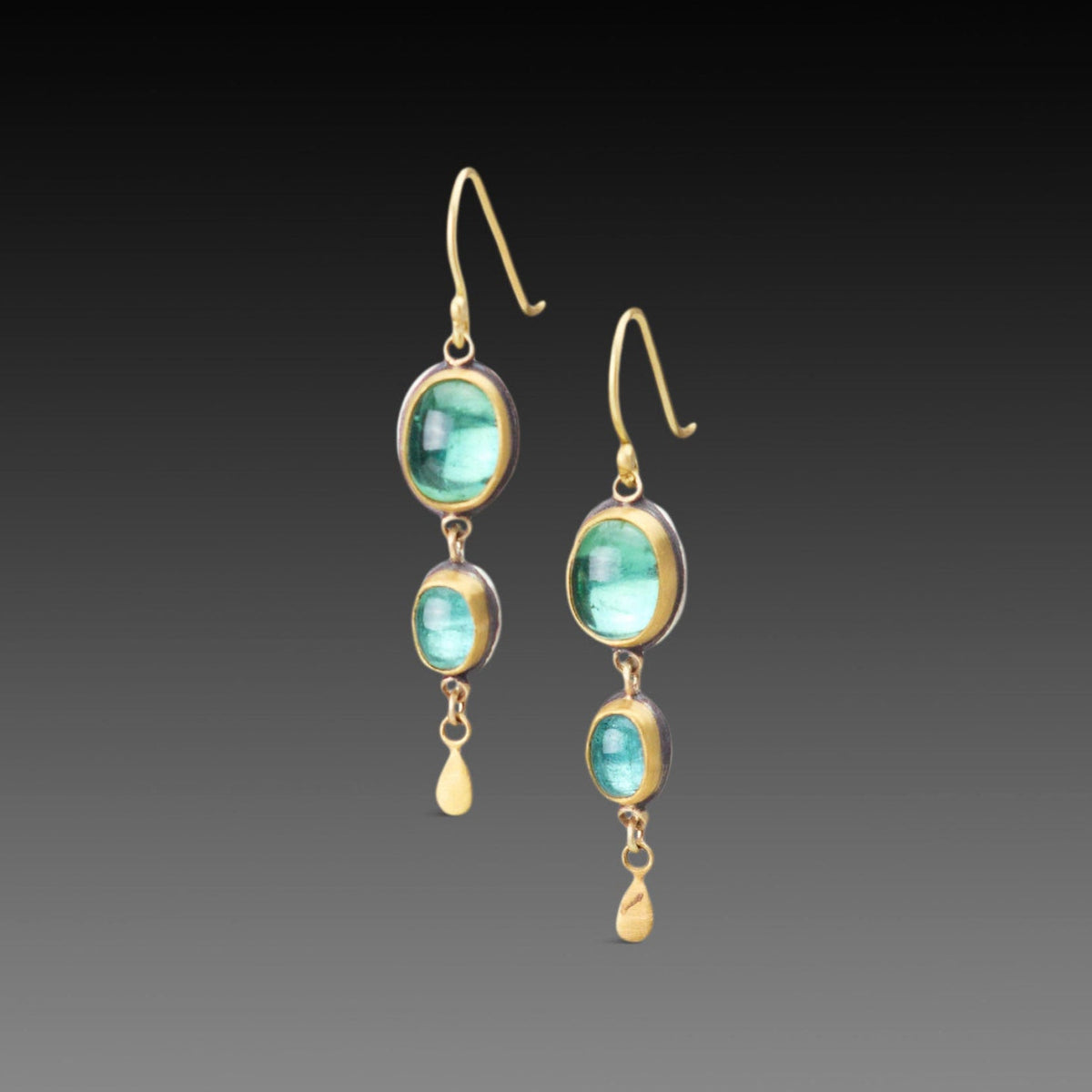 Double Drop Tourmaline Earrings
