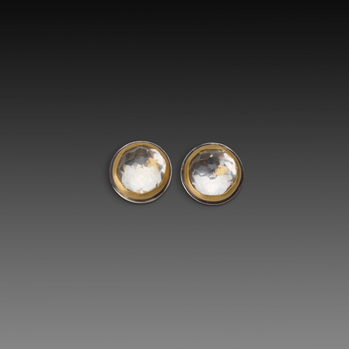 White Topaz Stud Earrings