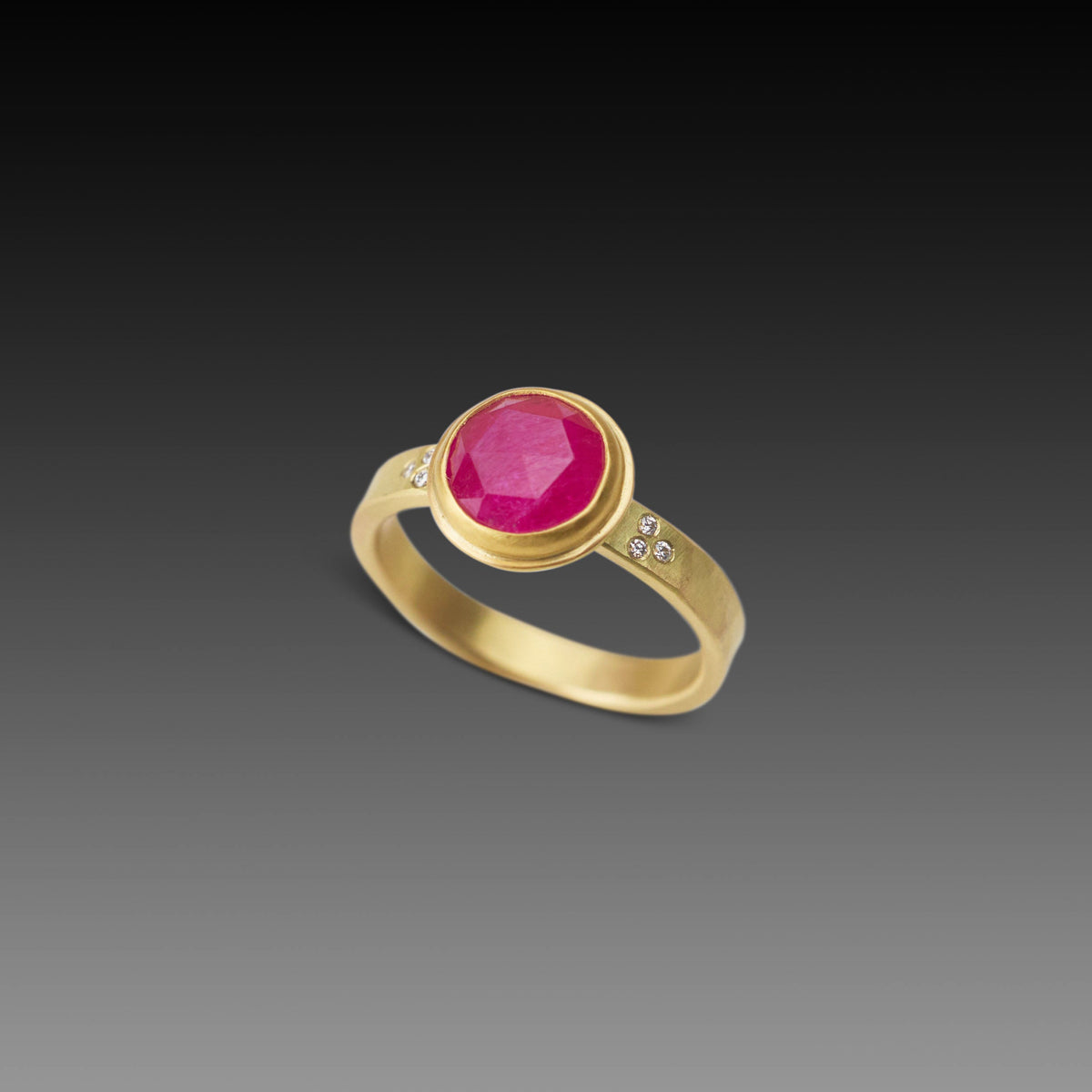 Vibrant Ruby Ring with Diamonds