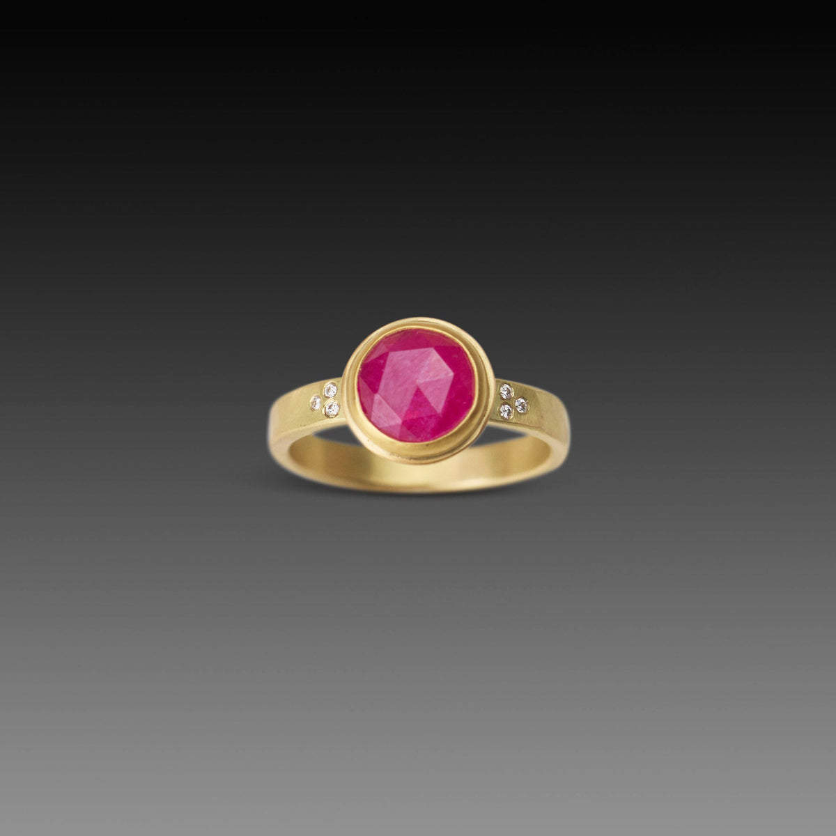 Vibrant Ruby Ring with Diamonds