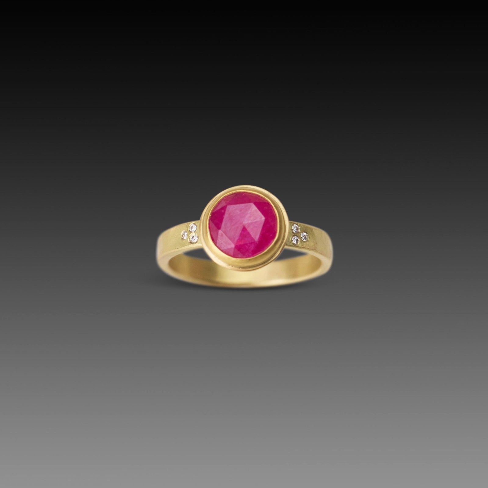 Vibrant Ruby Ring with Diamonds