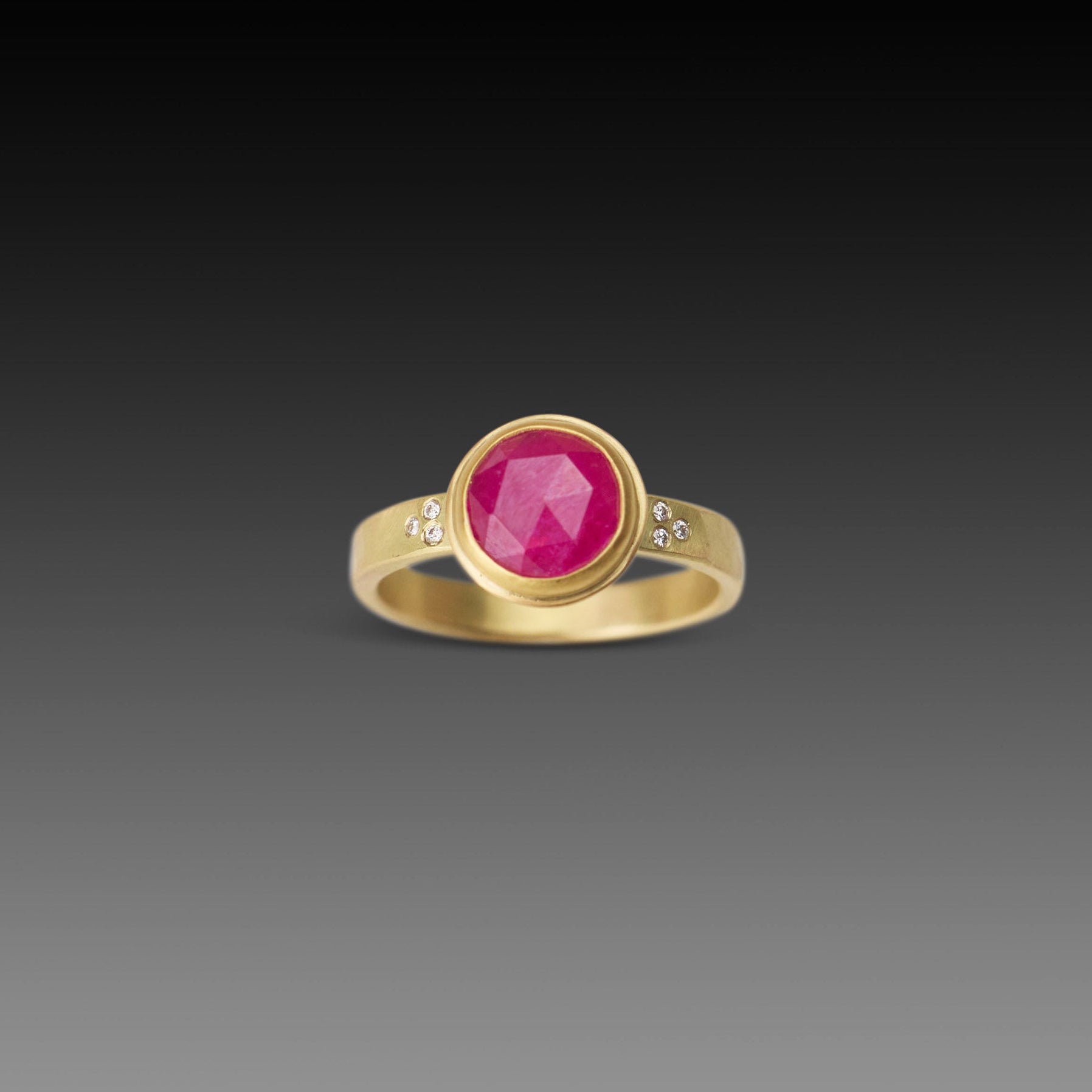 Vibrant Ruby Ring with Diamonds