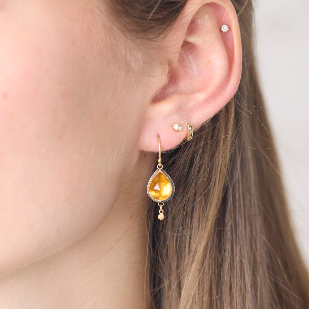 Citrine Teardrop Earrings