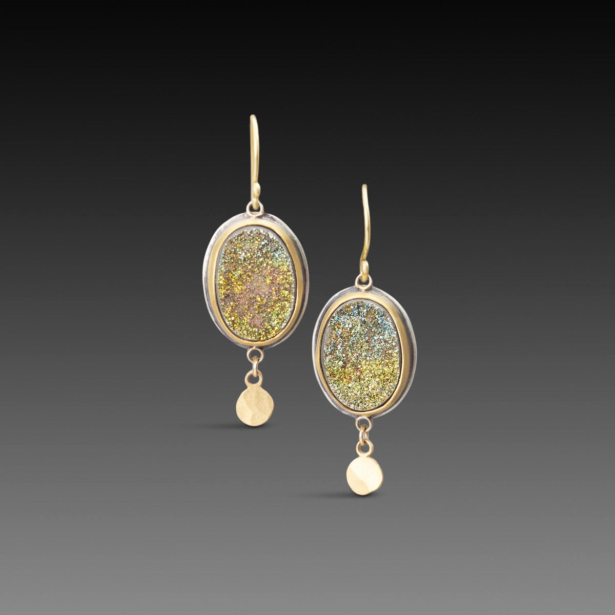 Pyrite Druzy Earrings