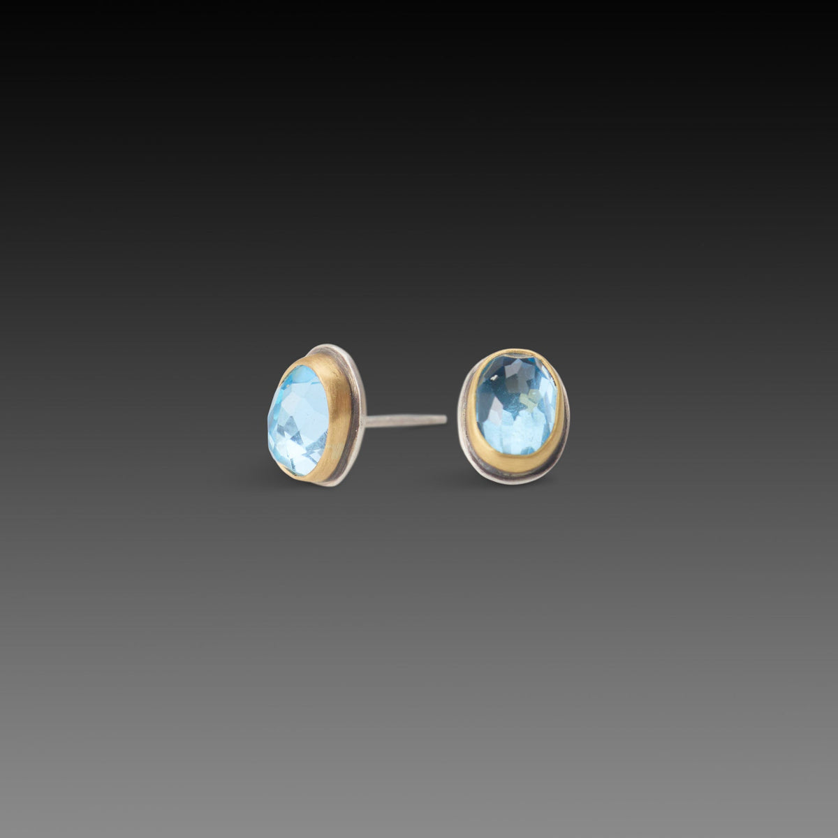 Icy Topaz Stud Earrings