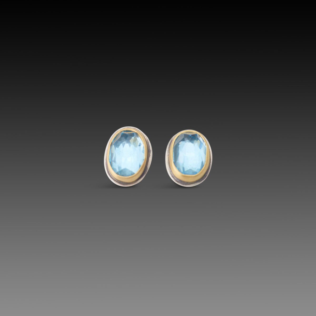 Icy Topaz Stud Earrings