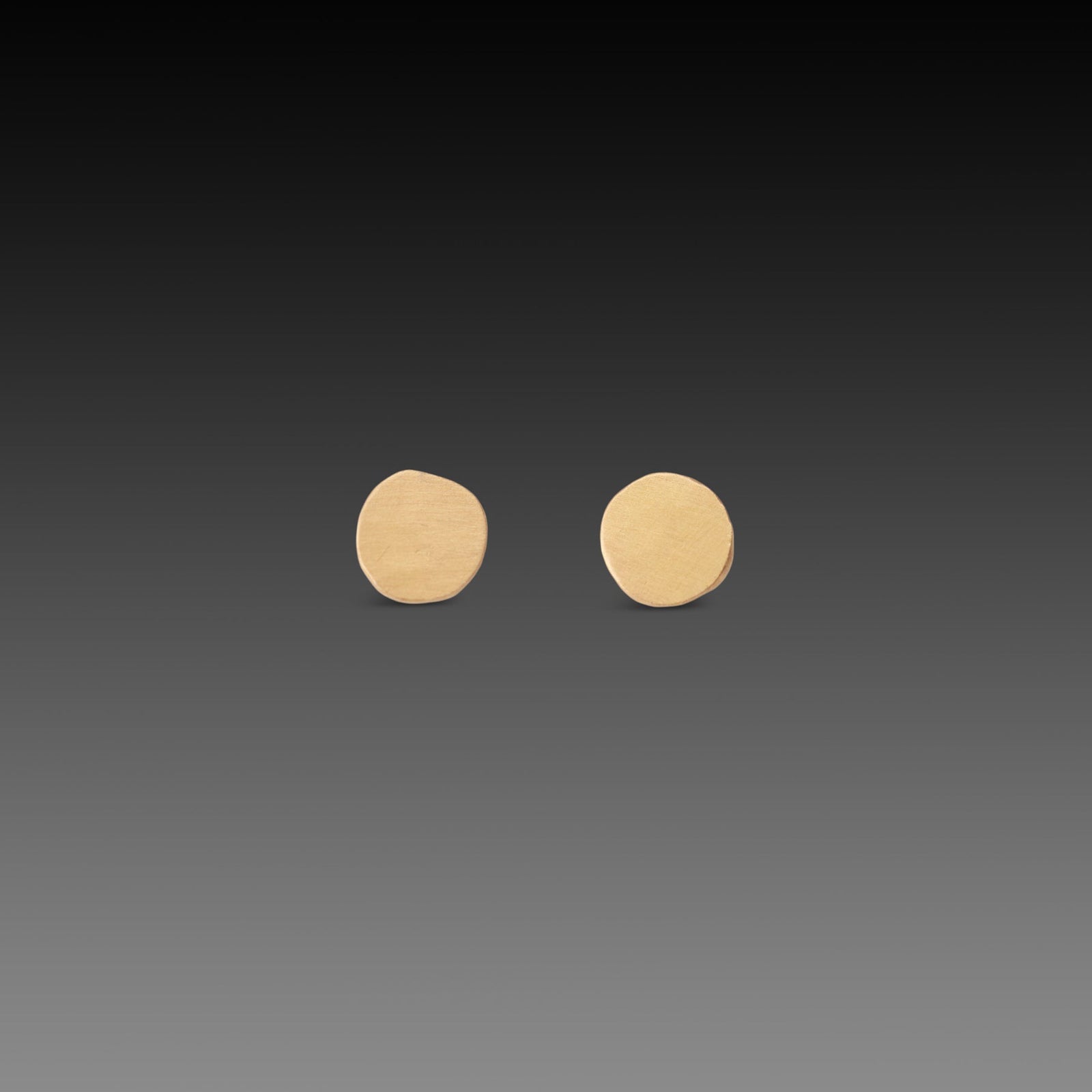 Small Gold Disk Stud Earrings