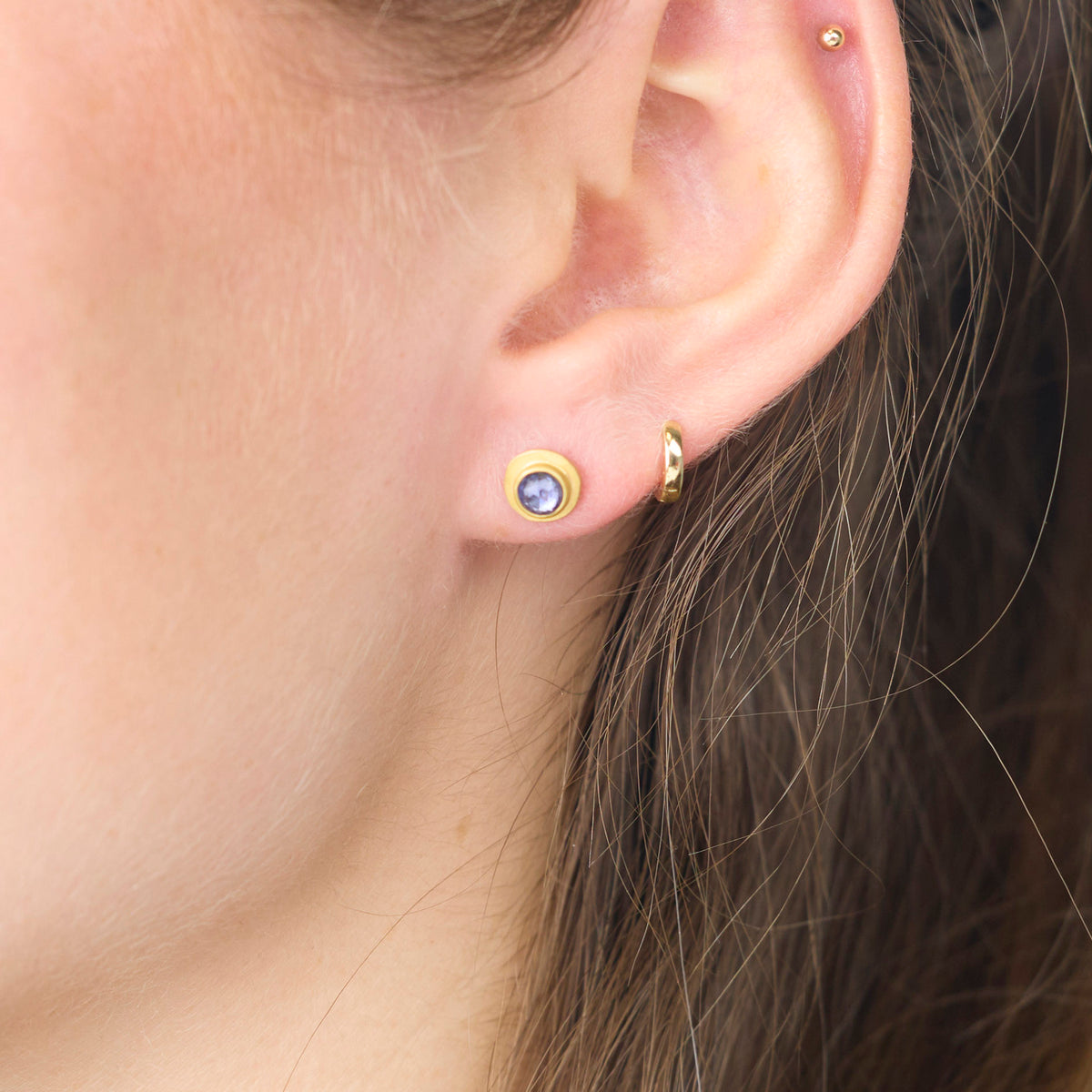 Blue Sapphire Stud Earrings