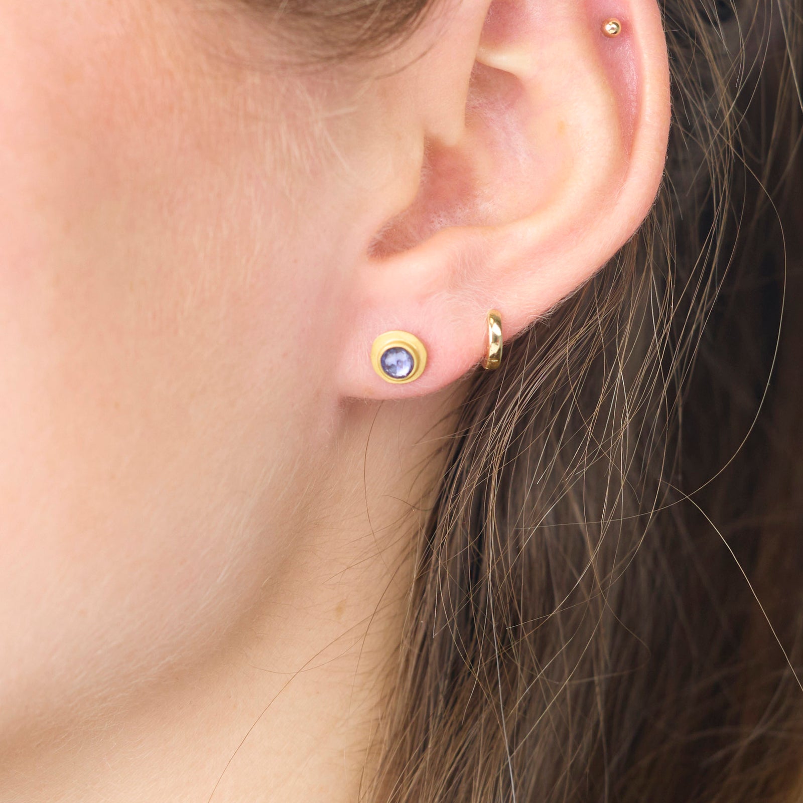 Blue Sapphire Stud Earrings