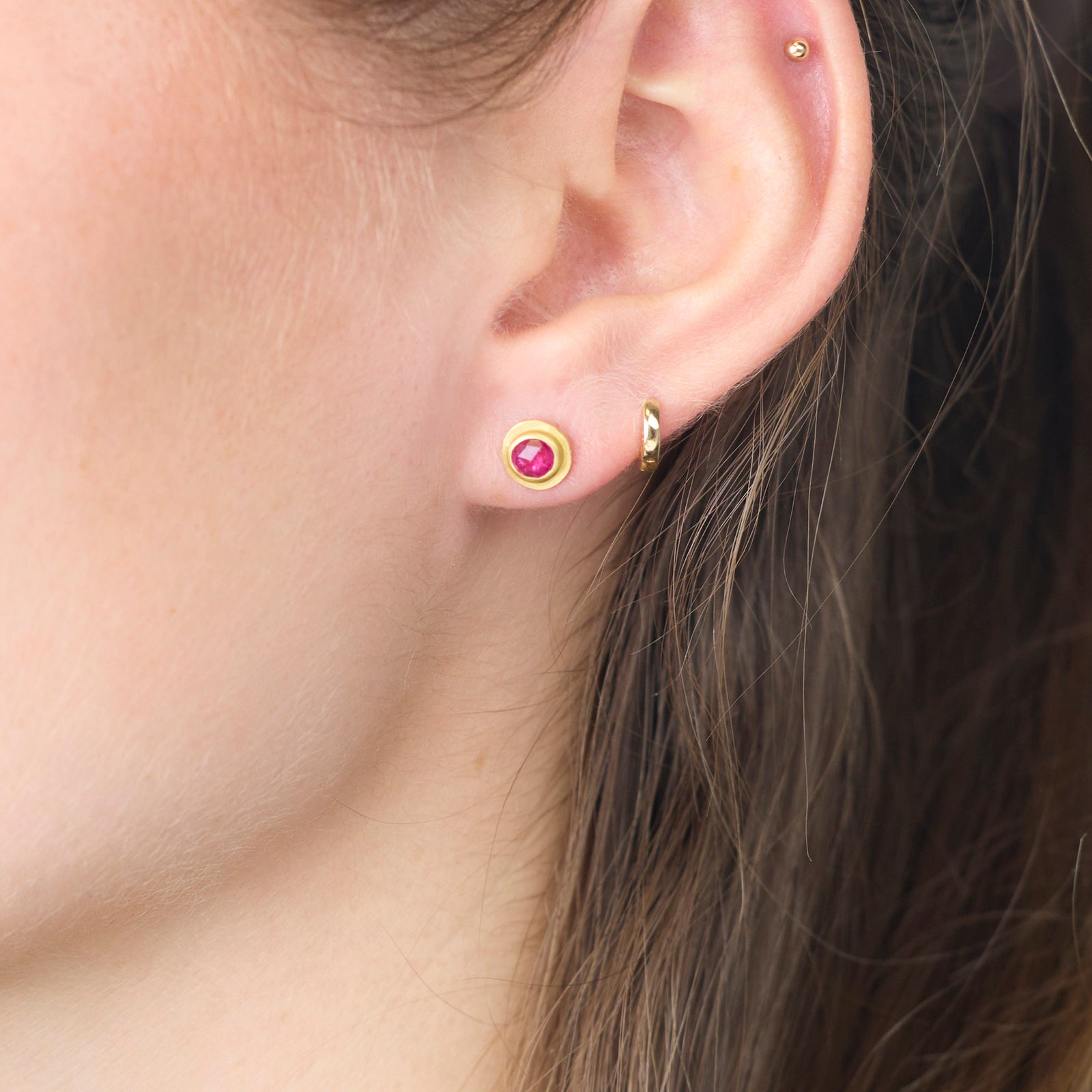 Ruby Stud Earrings