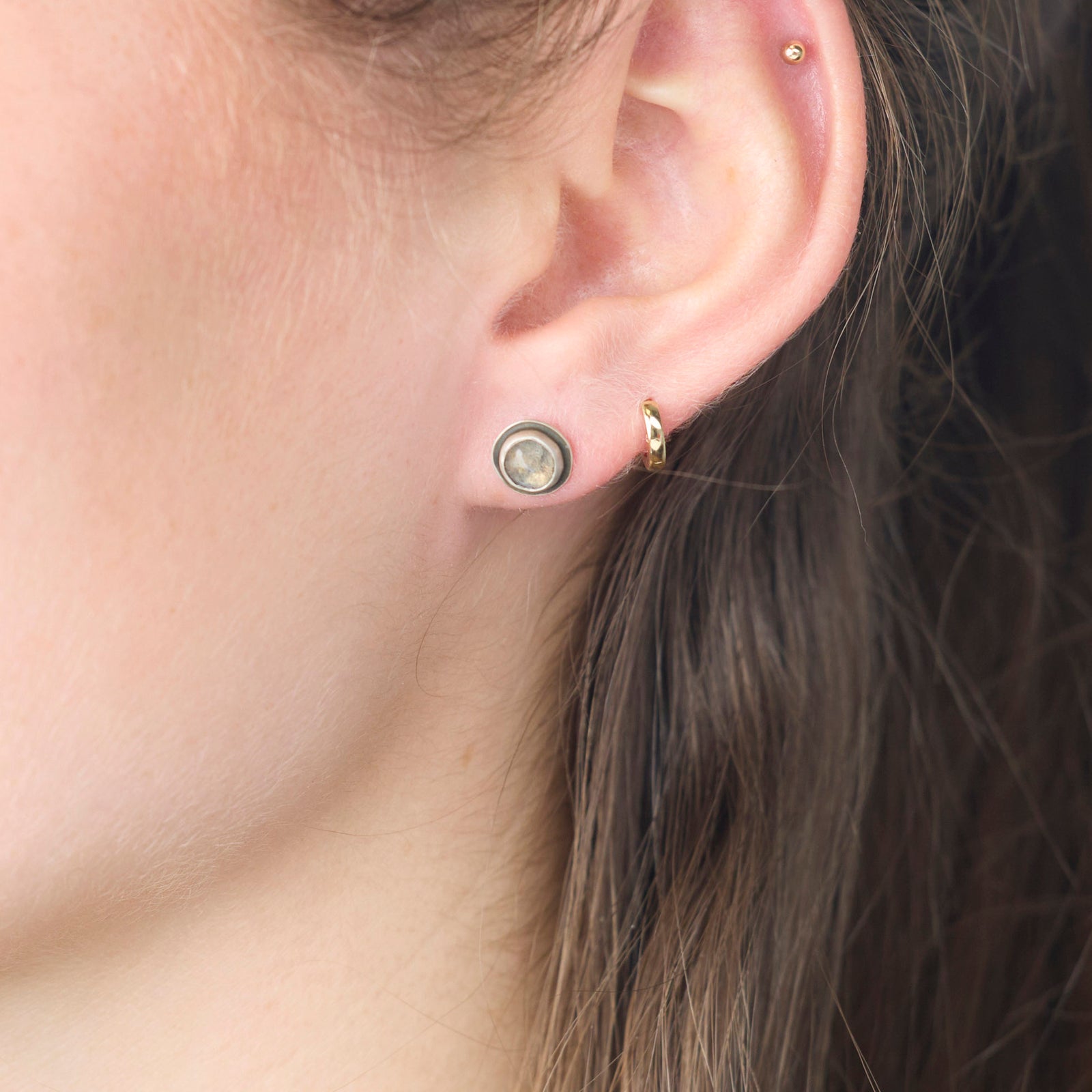 Labradorite Stud Earrings