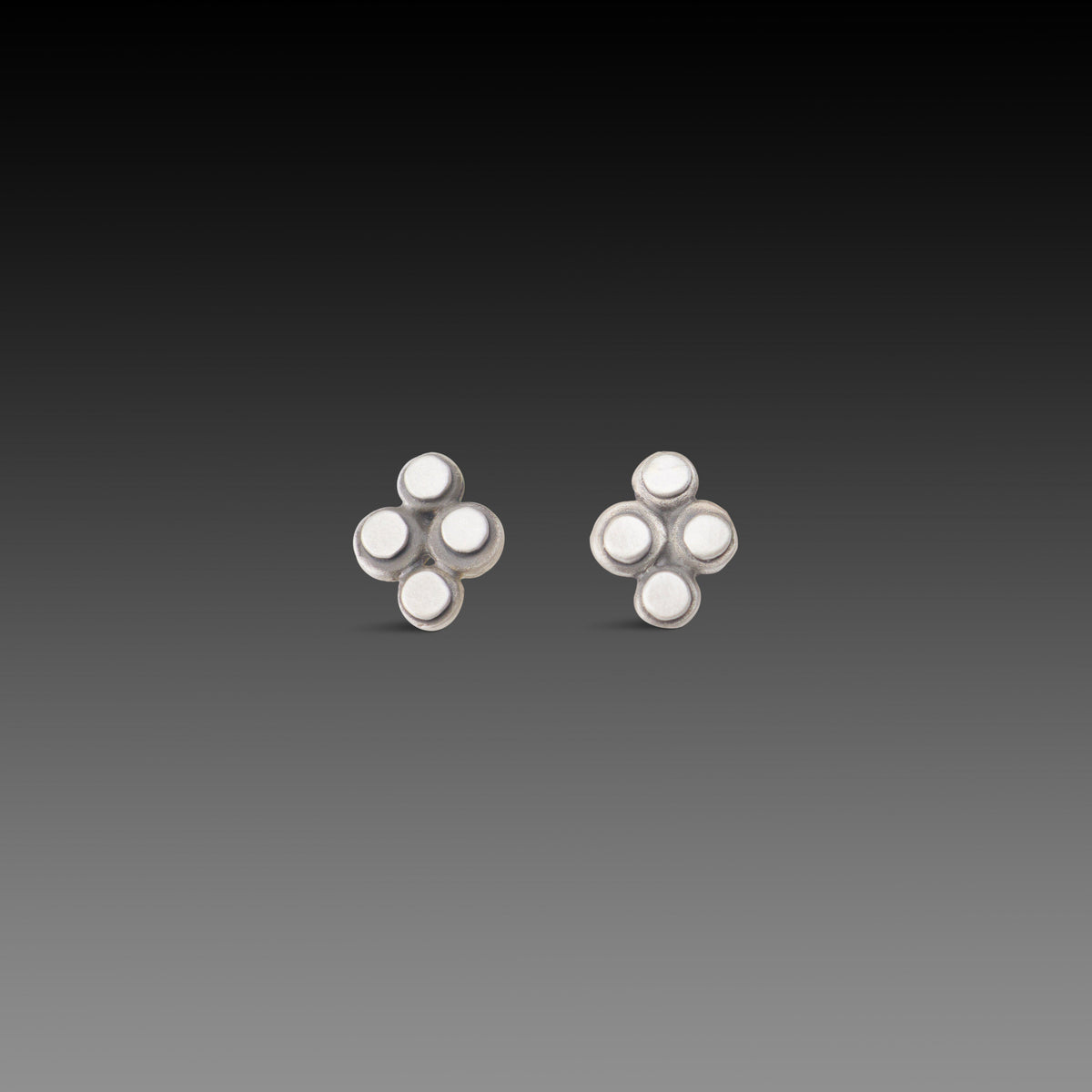 Raised Disk Stud Earrings