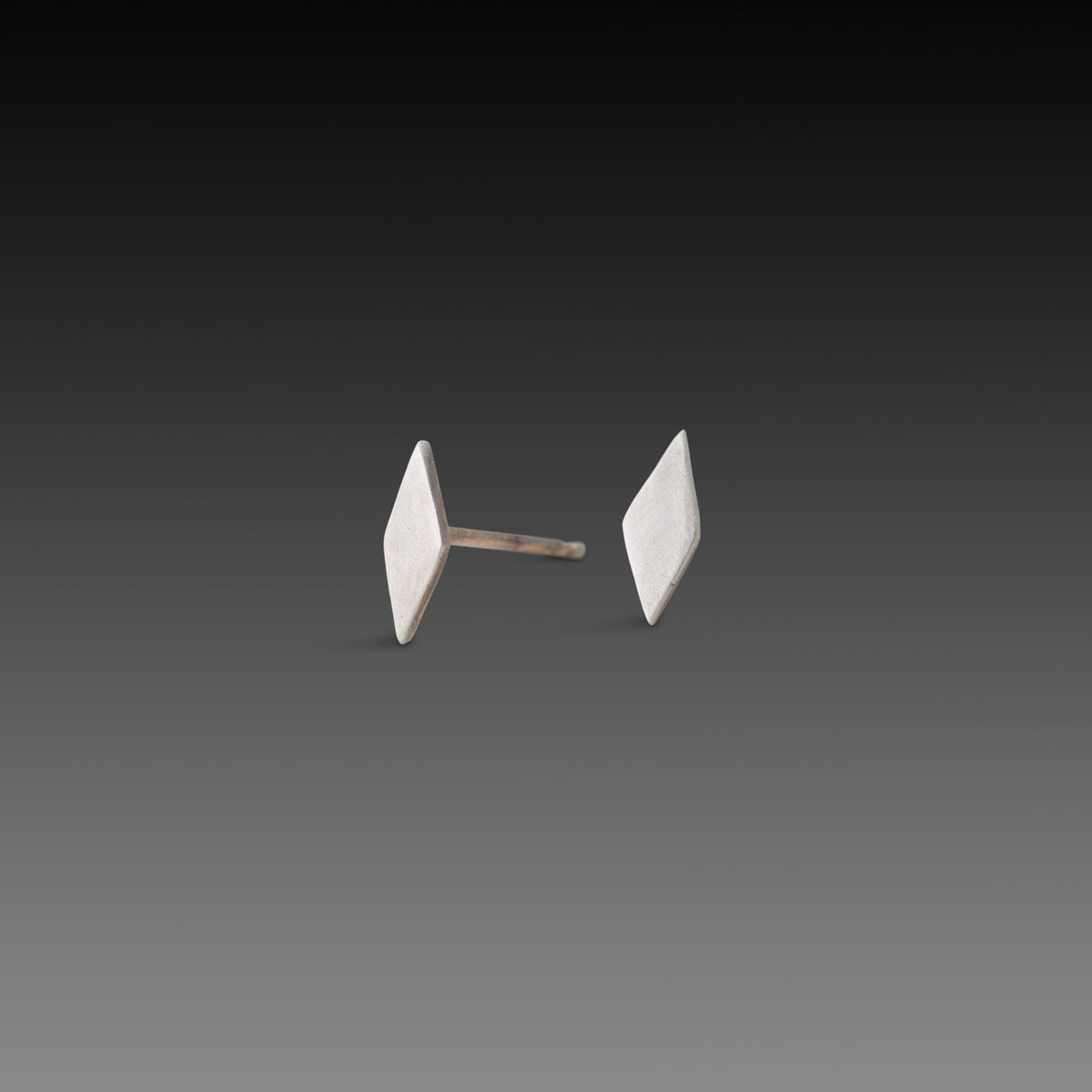 Geometric Silver Stud Earrings