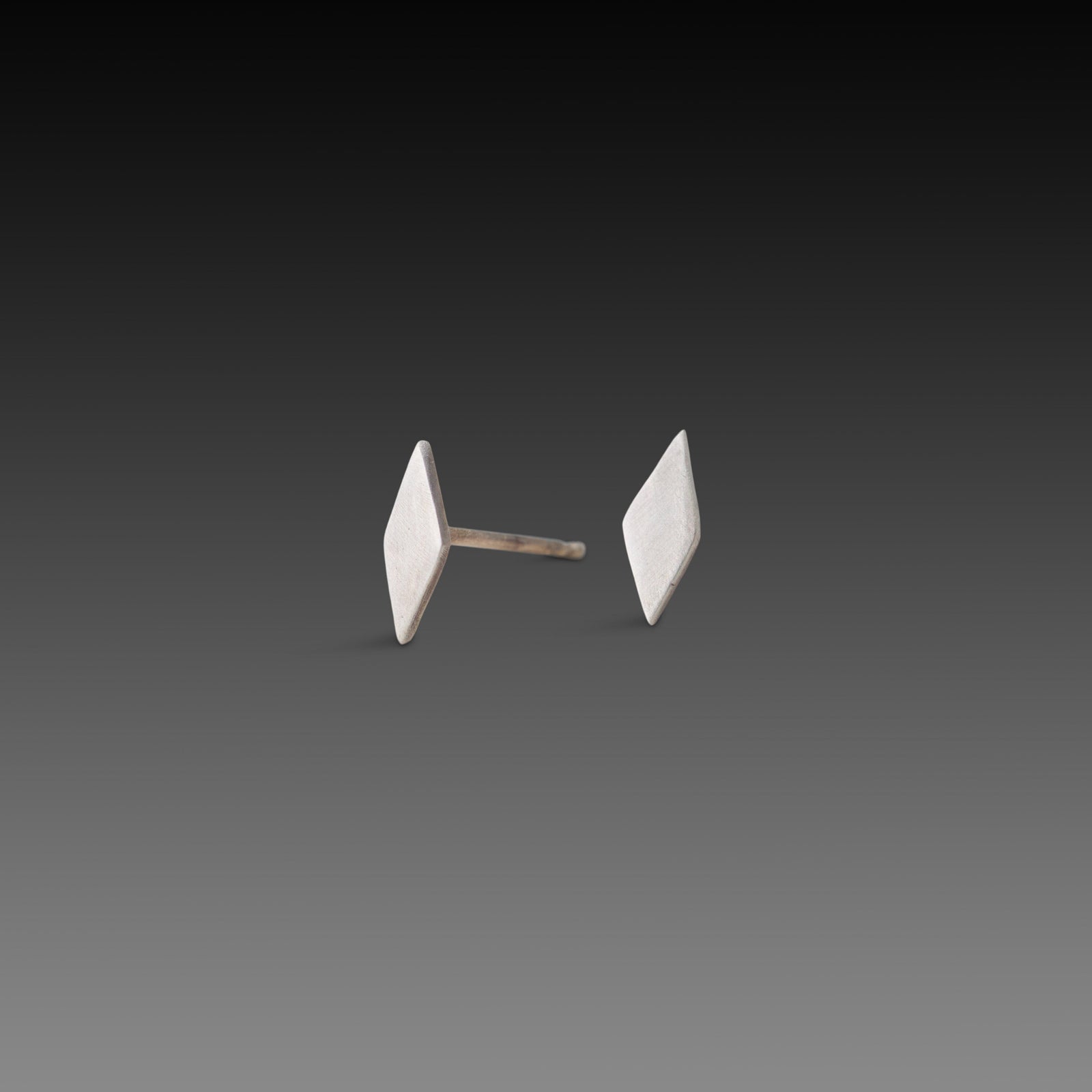 Geometric Silver Stud Earrings