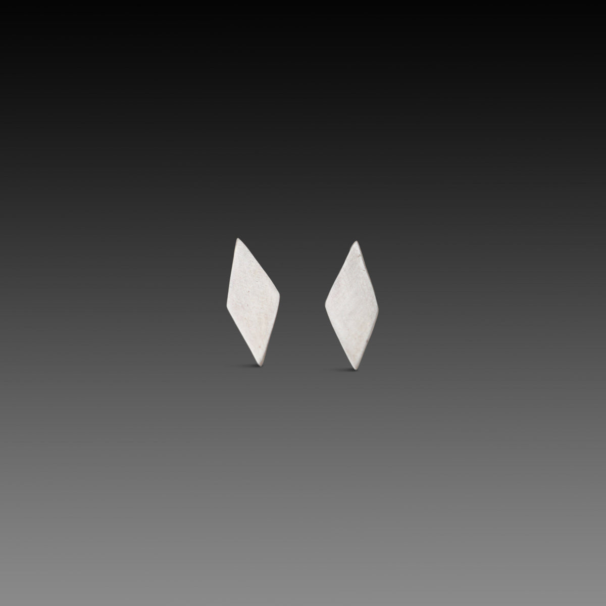 Geometric Silver Stud Earrings