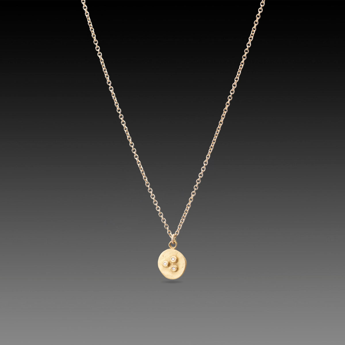 Small Bud Necklace with Diamonds