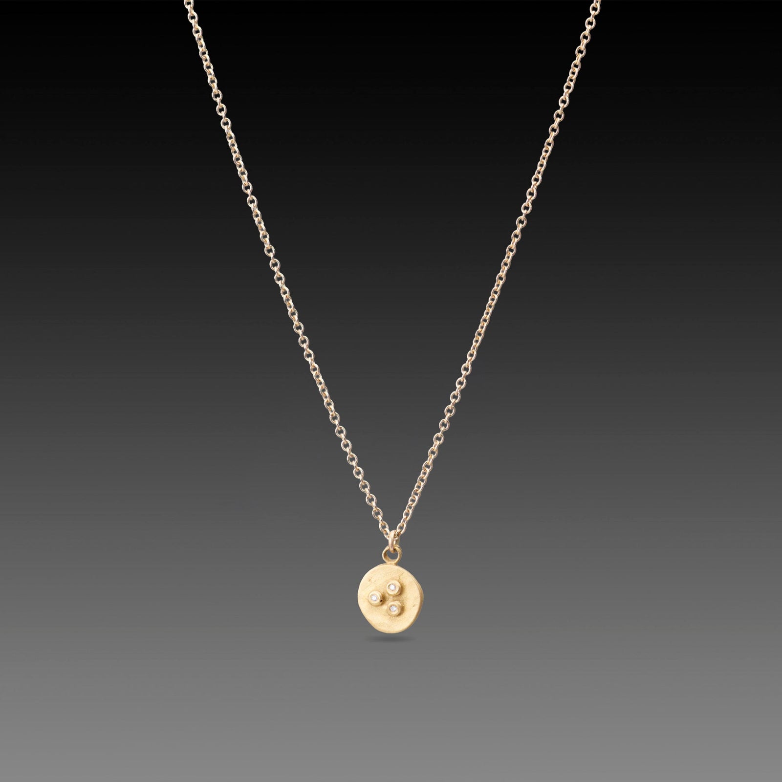 Small Bud Necklace with Diamonds