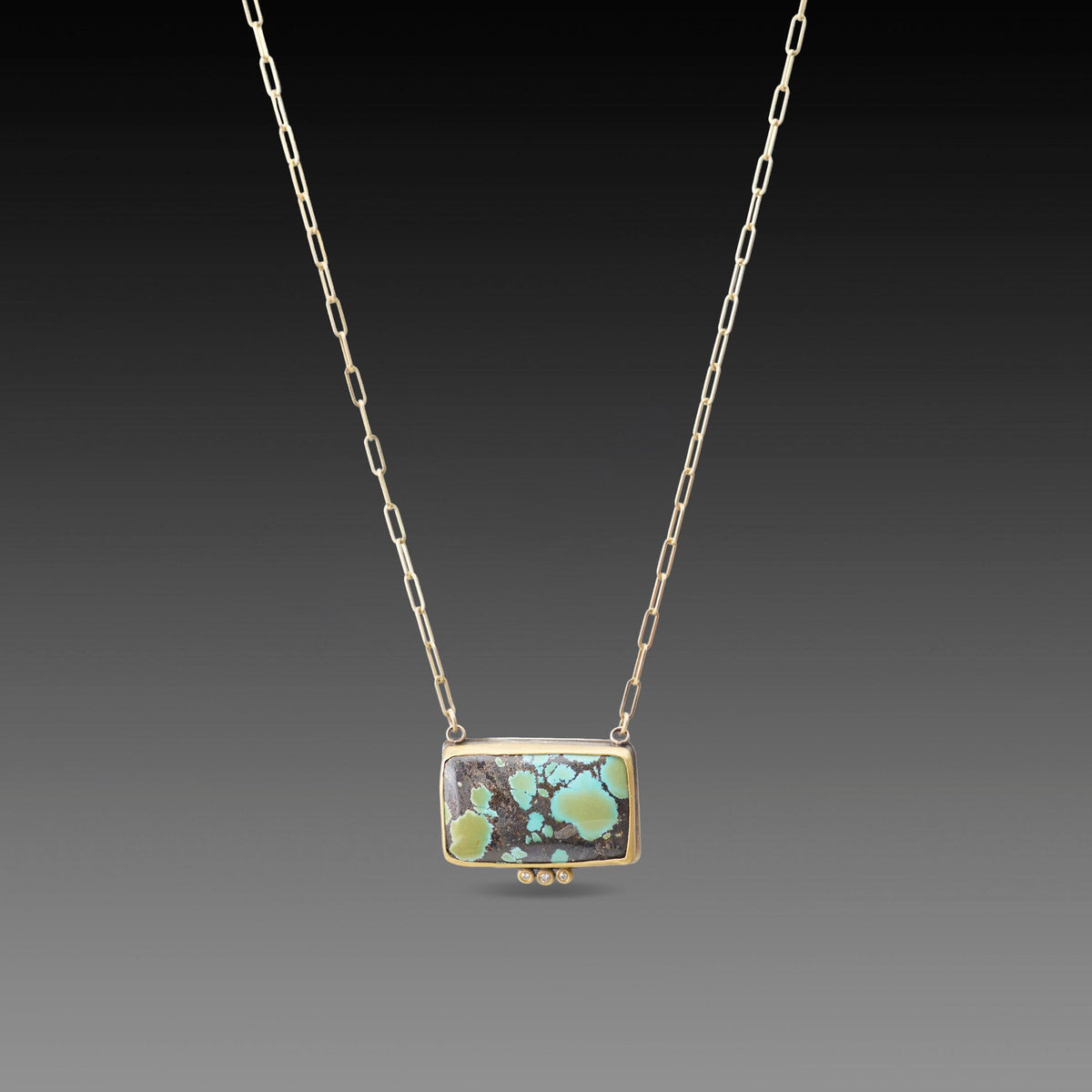 Turquoise Necklace with Diamonds