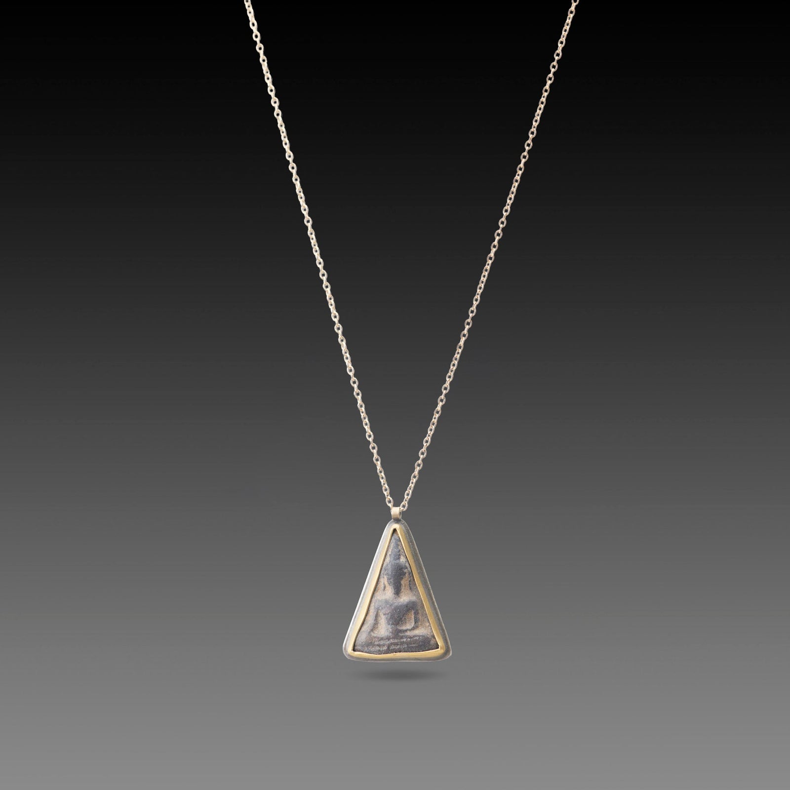 Triangle Buddha Amulet Necklace