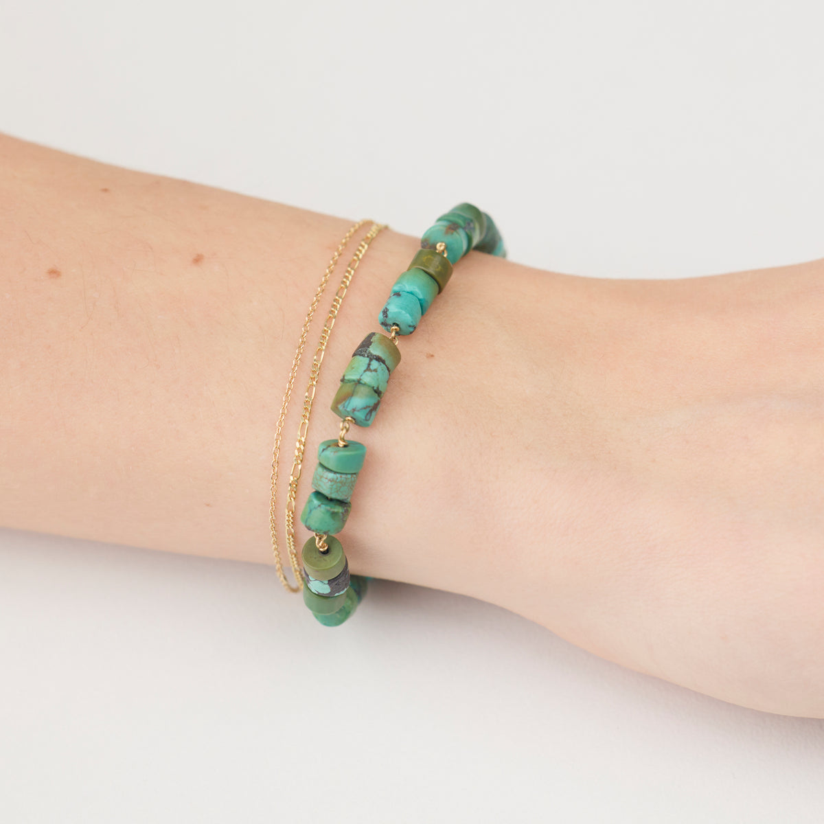 Turquoise and Gold Bracelet