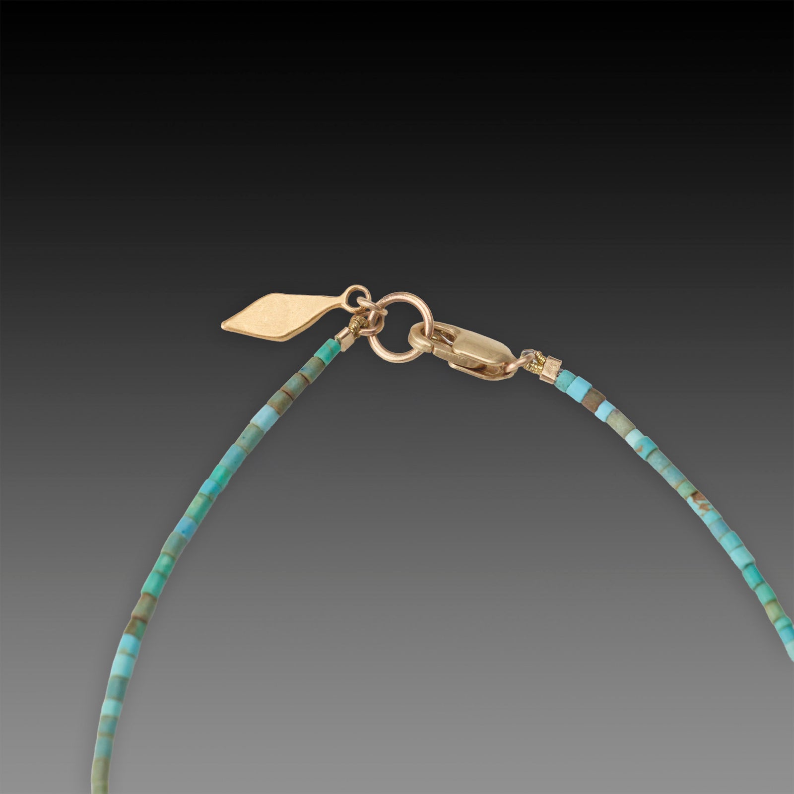 Turquoise Bracelet with 22k Diamond Charm