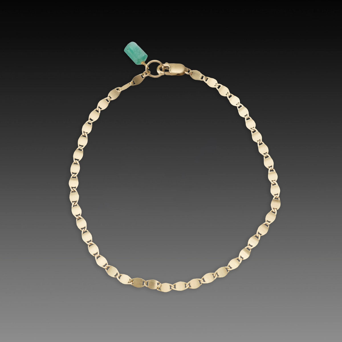 Delicate Gold Flat Chain Bracelet