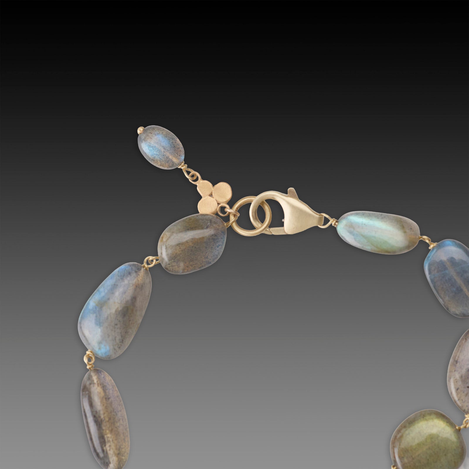 Large Labradorite & Gold Bracelet