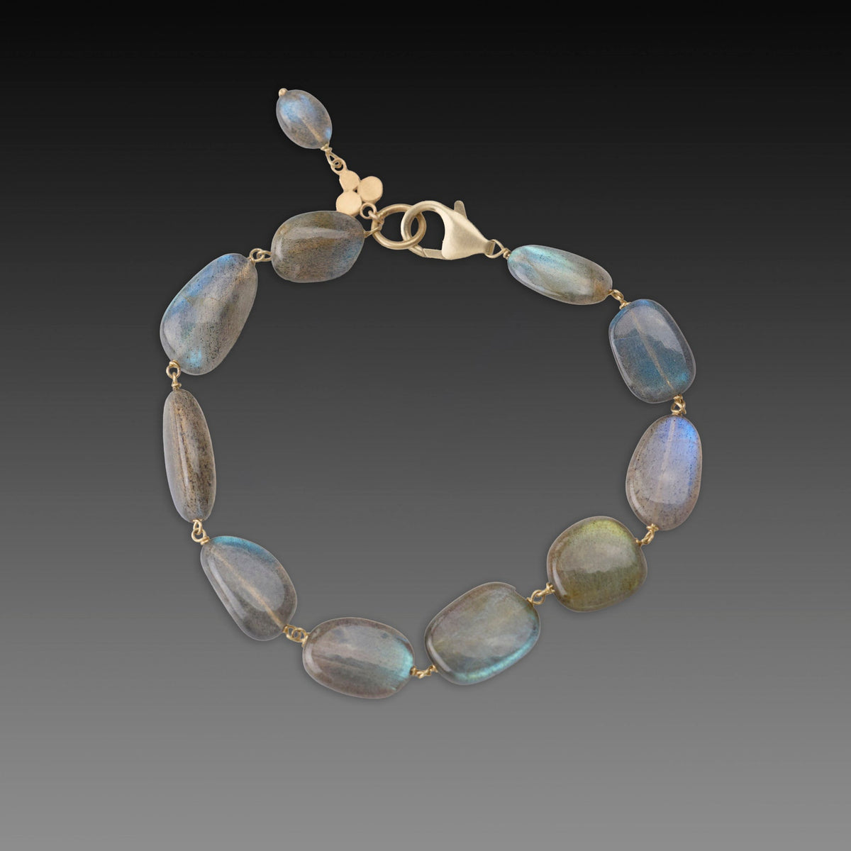 Large Labradorite &amp; Gold Bracelet