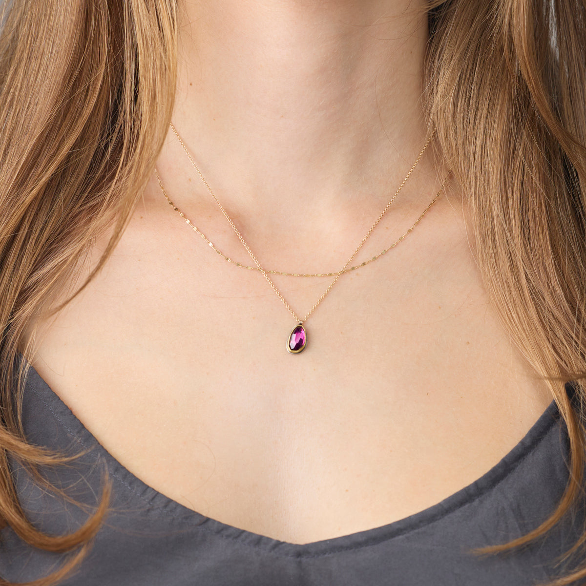 Rhodolite Garnet Necklace