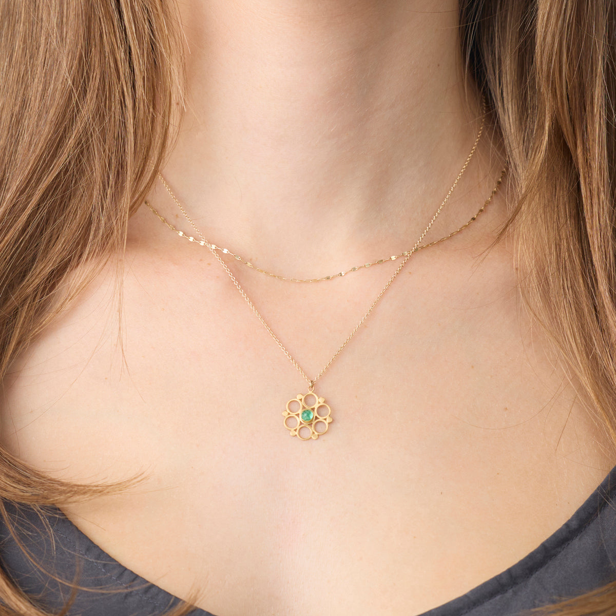 Emerald Mandala Necklace